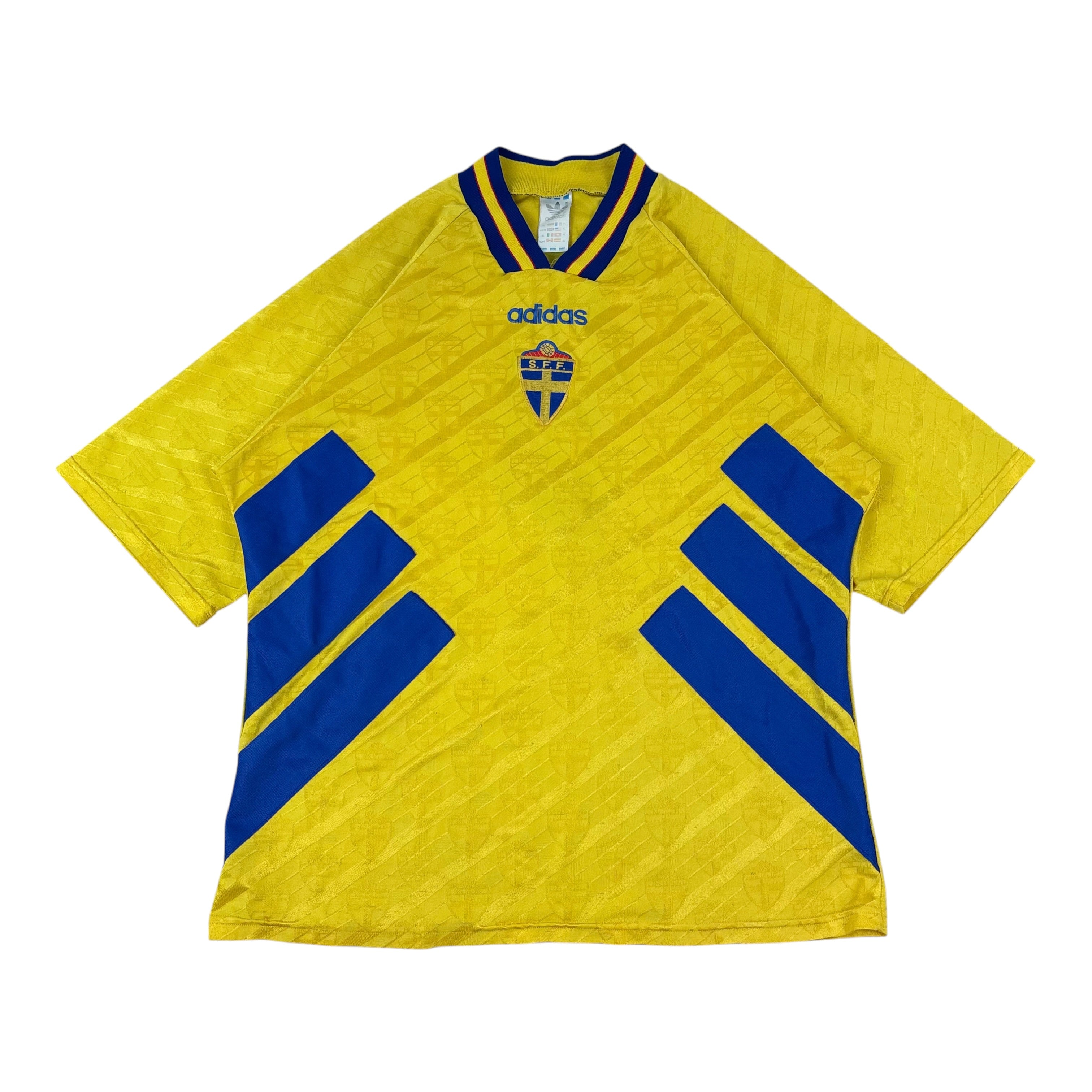 Adidas Sweden Football 1994/96 No.9 Home Jersey (XL)