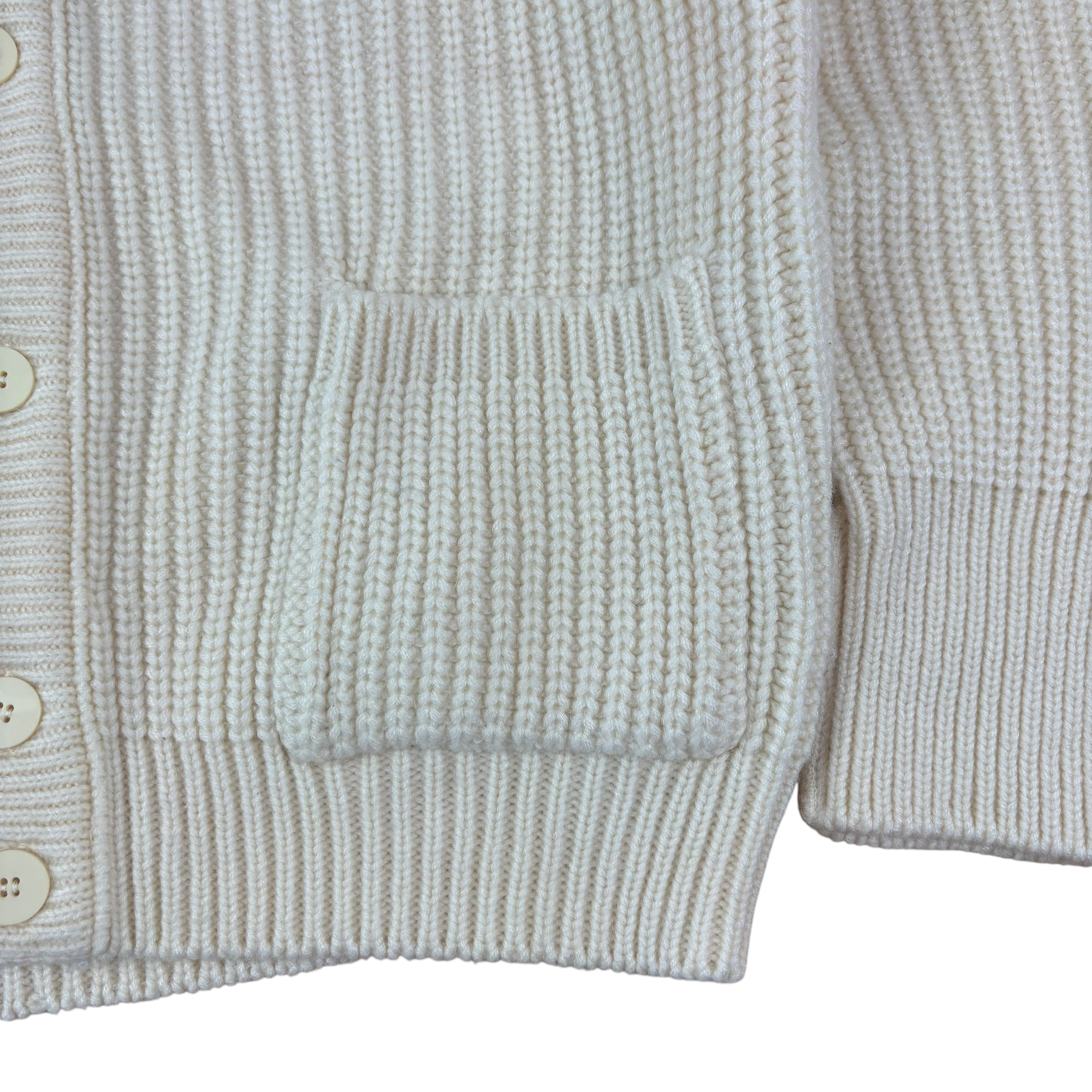 Lacoste Club Chemise Vintage Cream Knitted Tennis Cardigan (XL)