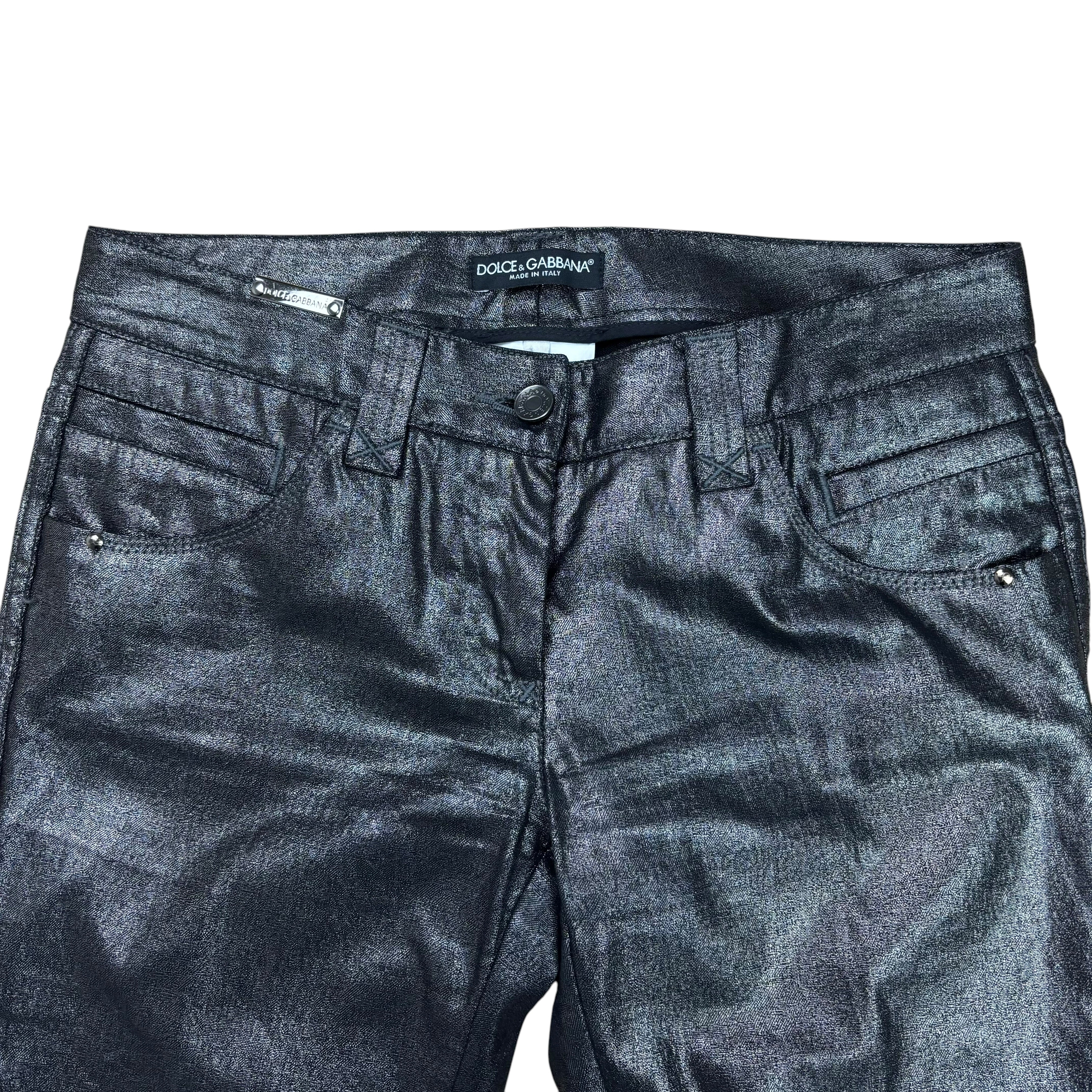 Dolce&Gabanna Y2K Silver Denim Pants (Women’s S)