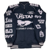 JHDesign Black Ford Mustang NASCAR Racing Jacket (L)