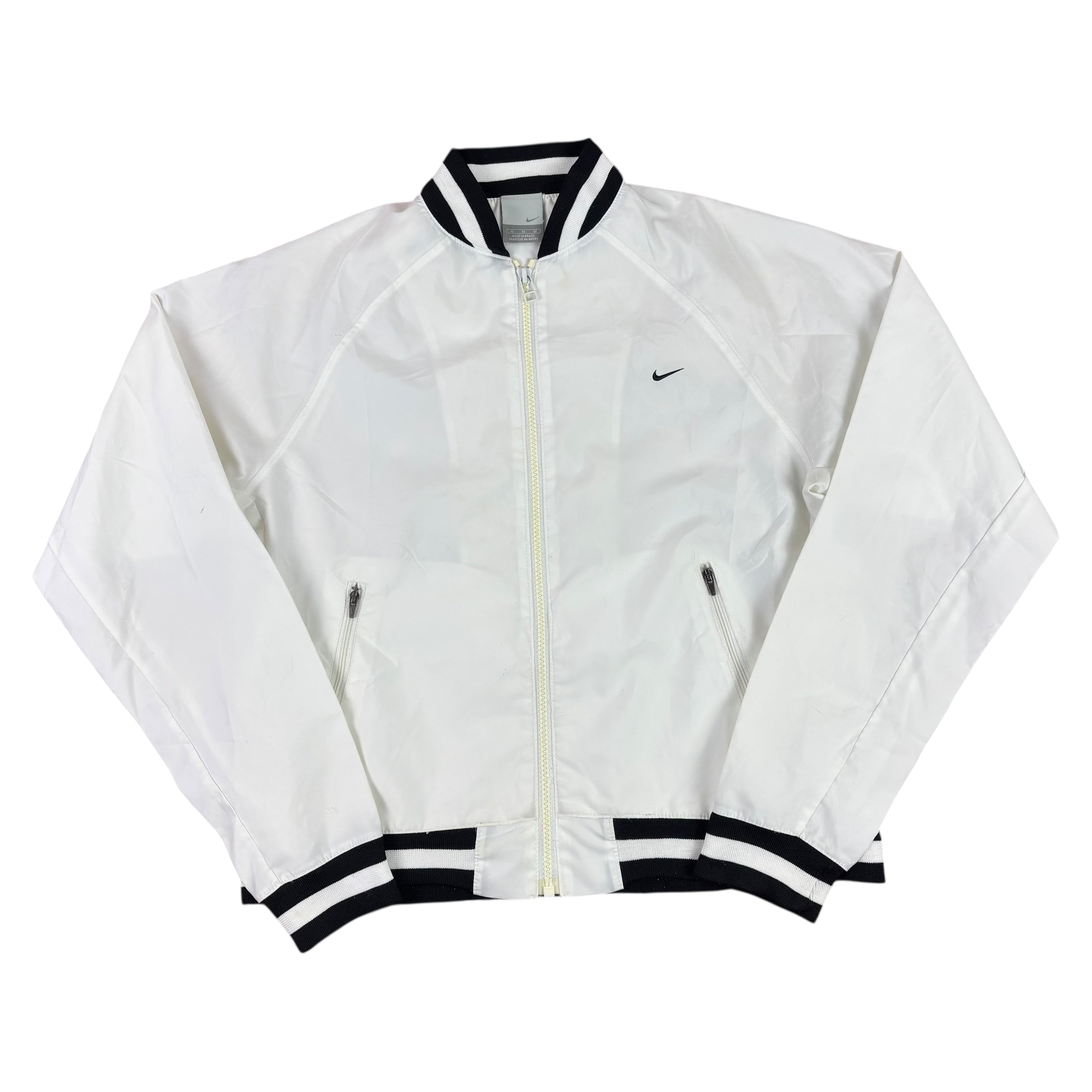 Nike White Y2K Cropped Windbreaker (Women’s M)