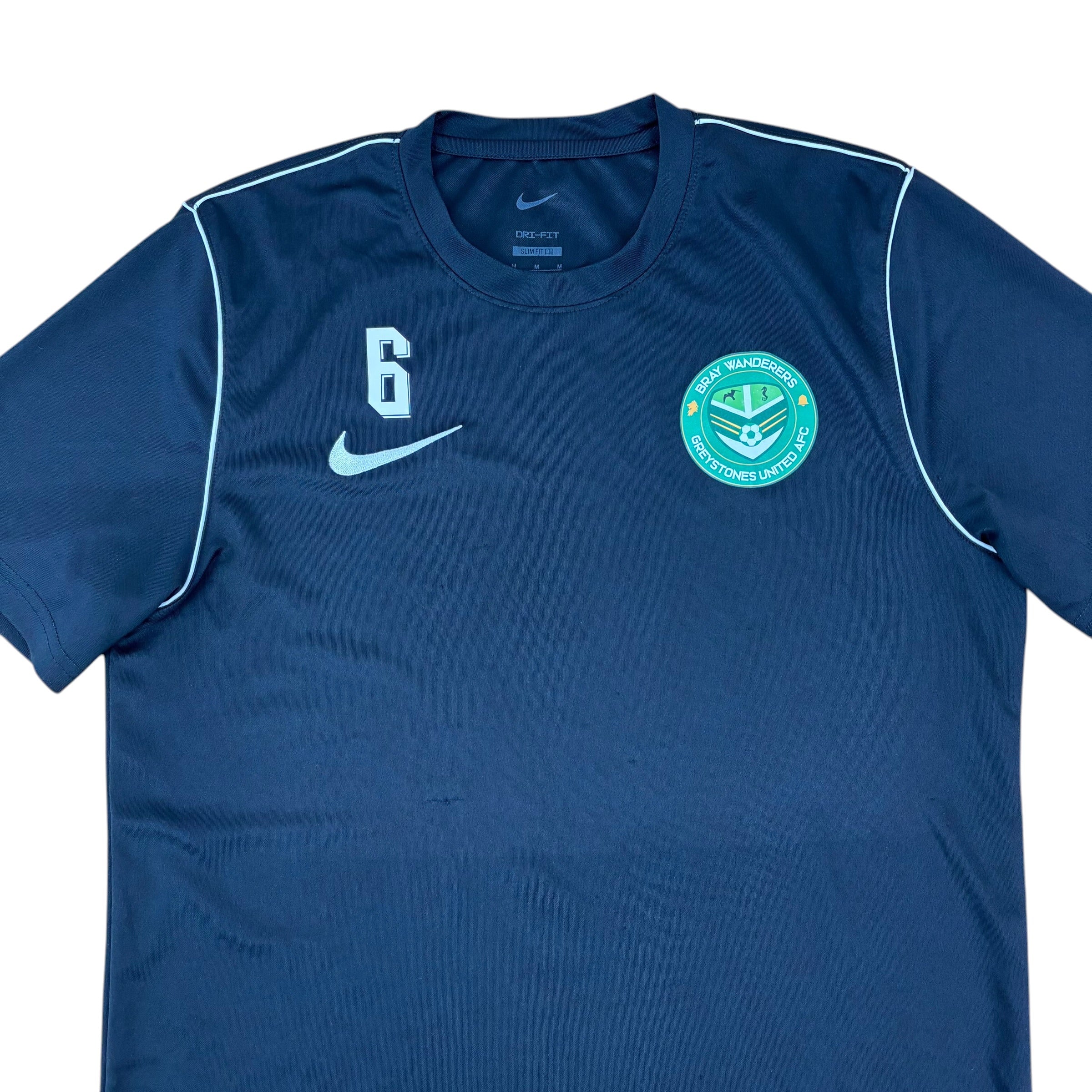 Nike Bray Wanderers Greystones United FC 2022/23 No.6 Training Jersey (M)