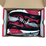 Nike AirMax90 LTR Black Red Trainers (UK6)