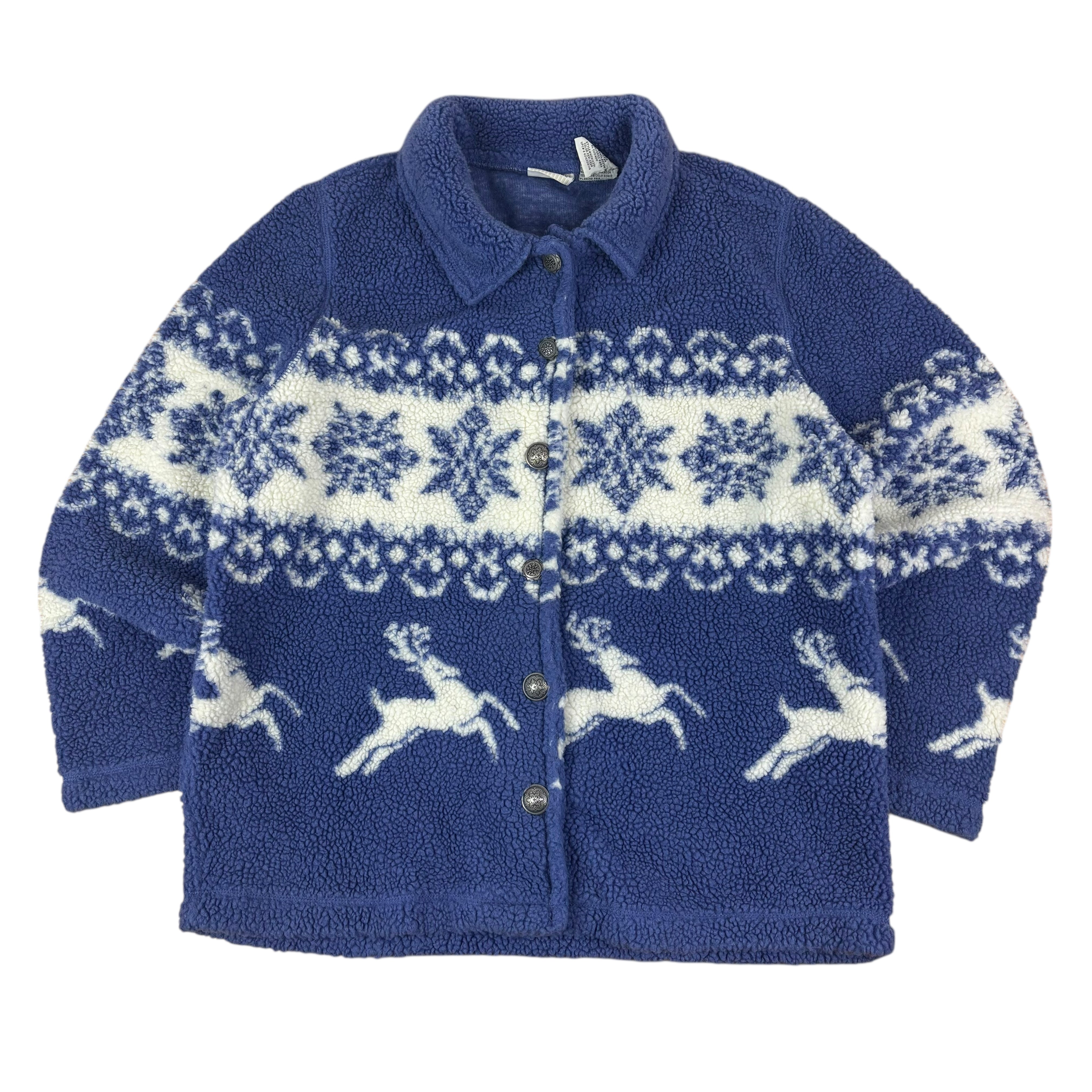 White Stag Vintage Deer Pattern Fleece (Women’s L)