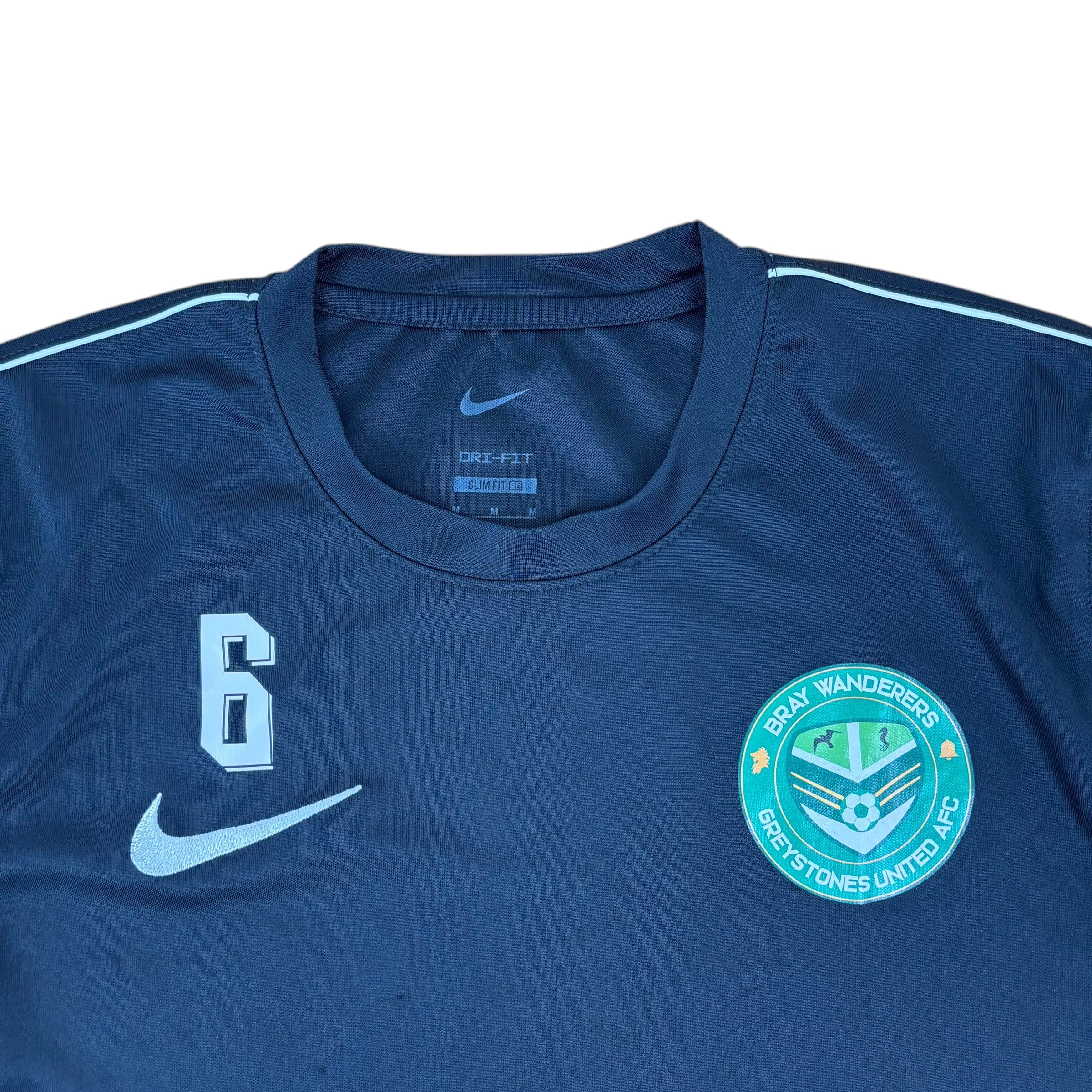 Nike Bray Wanderers Greystones United FC 2022/23 No.6 Training Jersey (M)