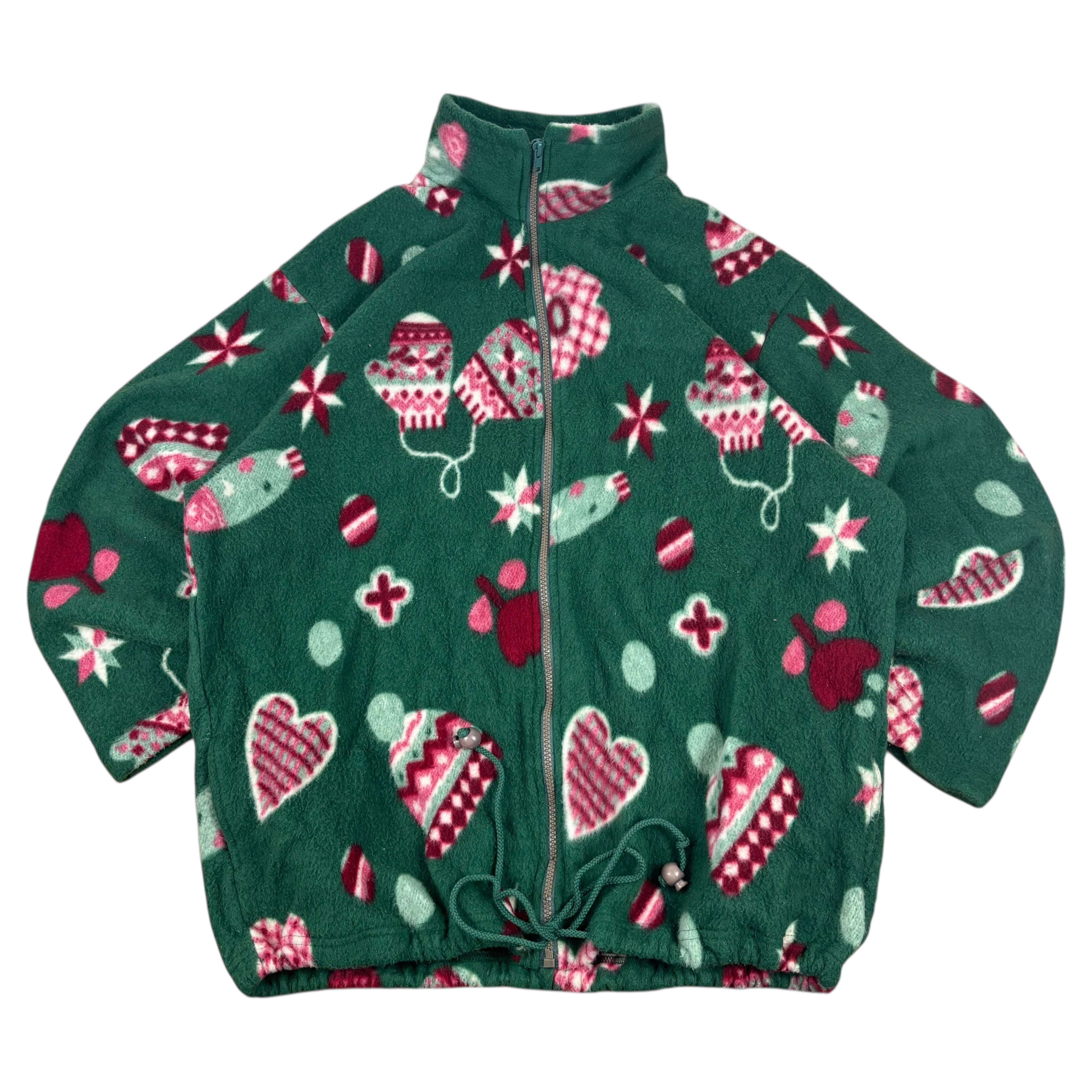 Vintage Green Winter Pattern Fleece (Women’s L)