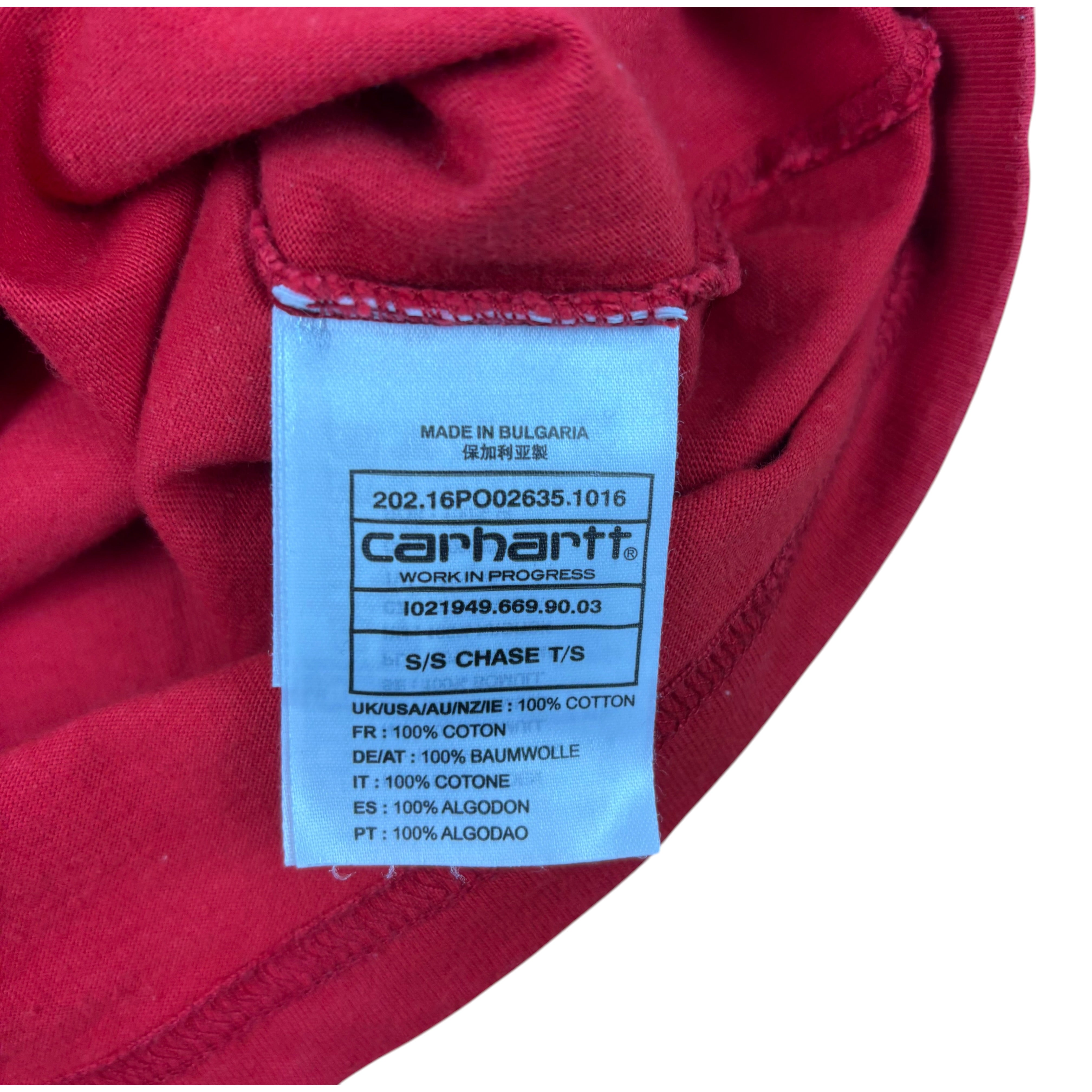 Carhartt WIP Red Chase Tee (S)