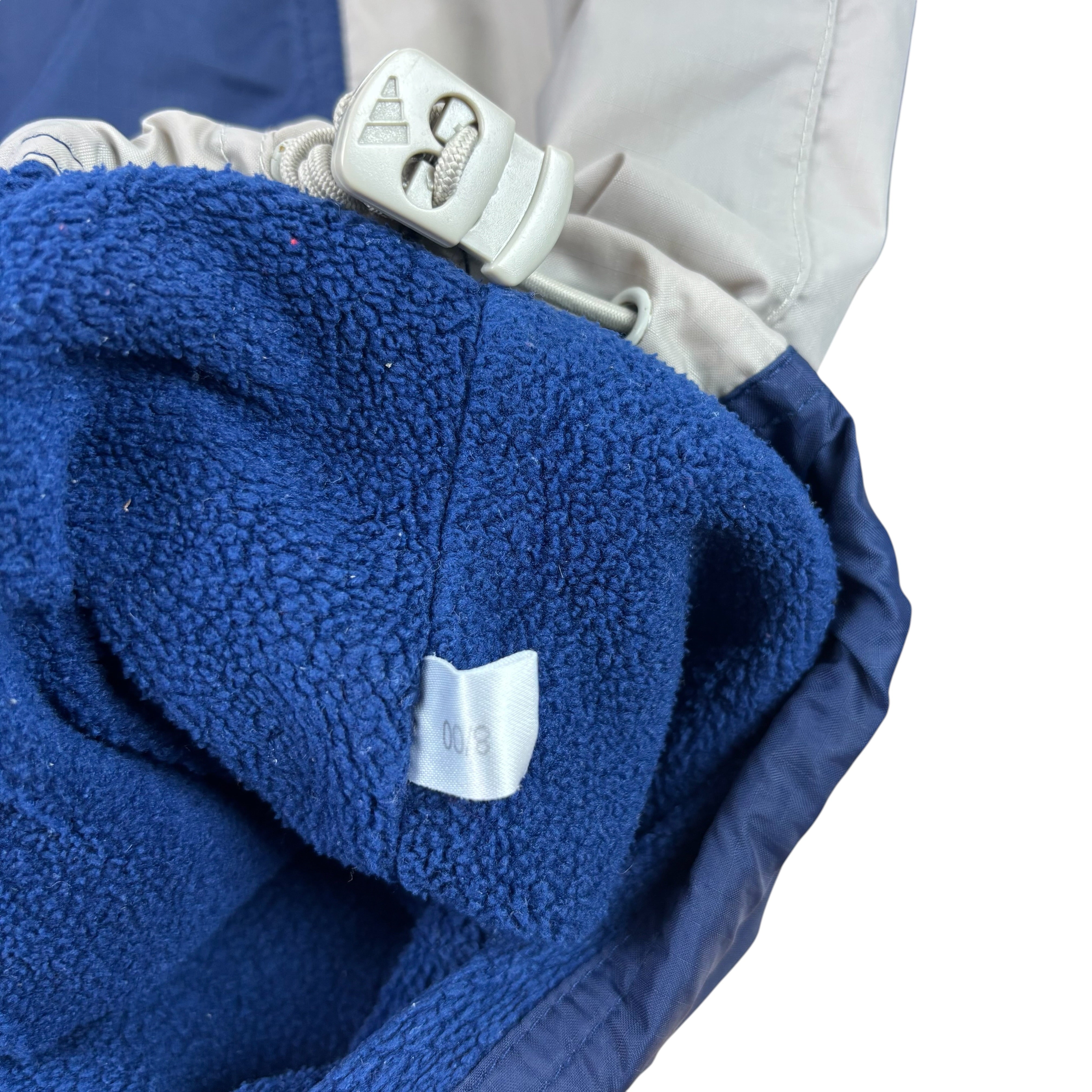 Adidas Y2K Navy Fleece-Lined Q-Zip Jacket (S)