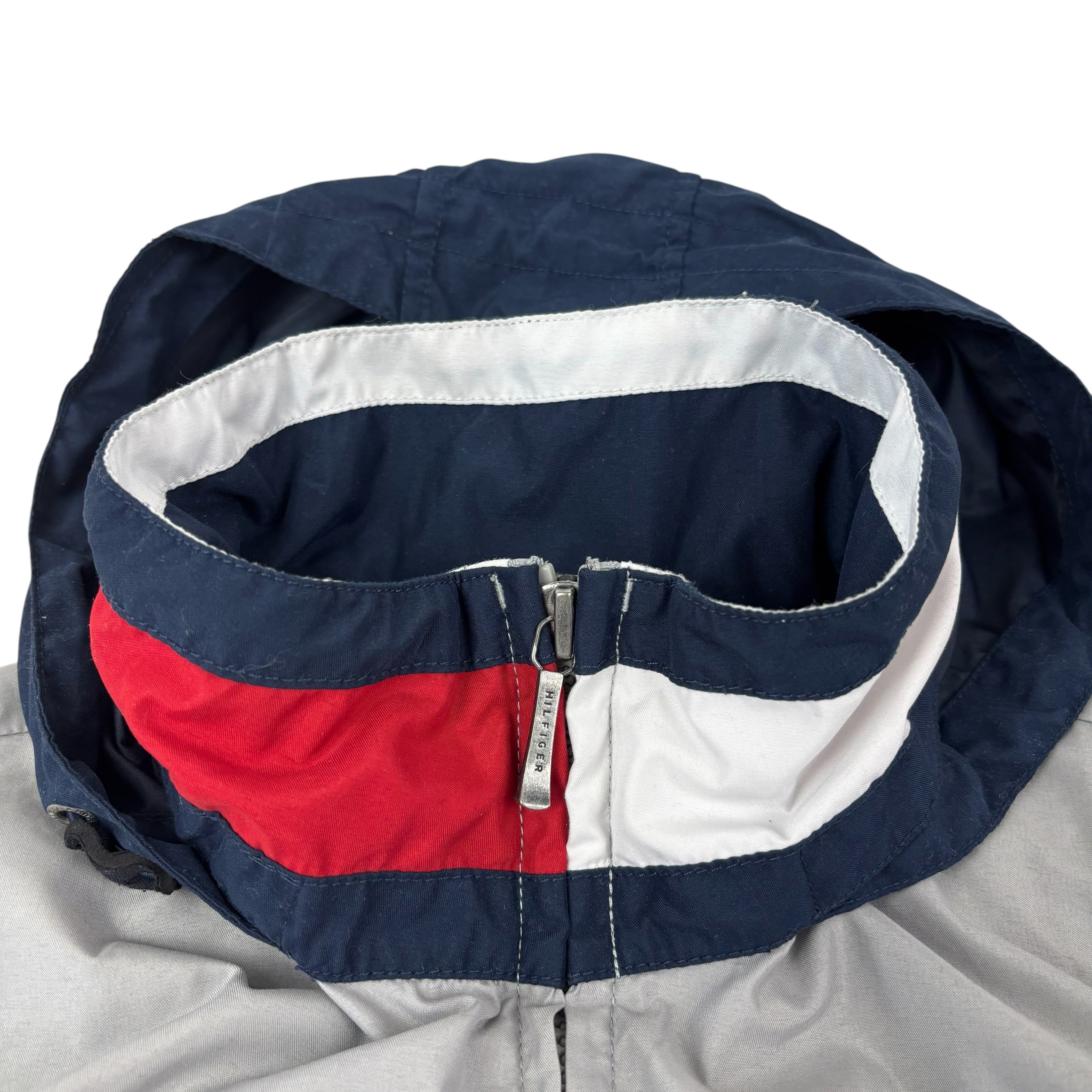Tommy Hilfiger Grey Y2K Logo Windbreaker (L)