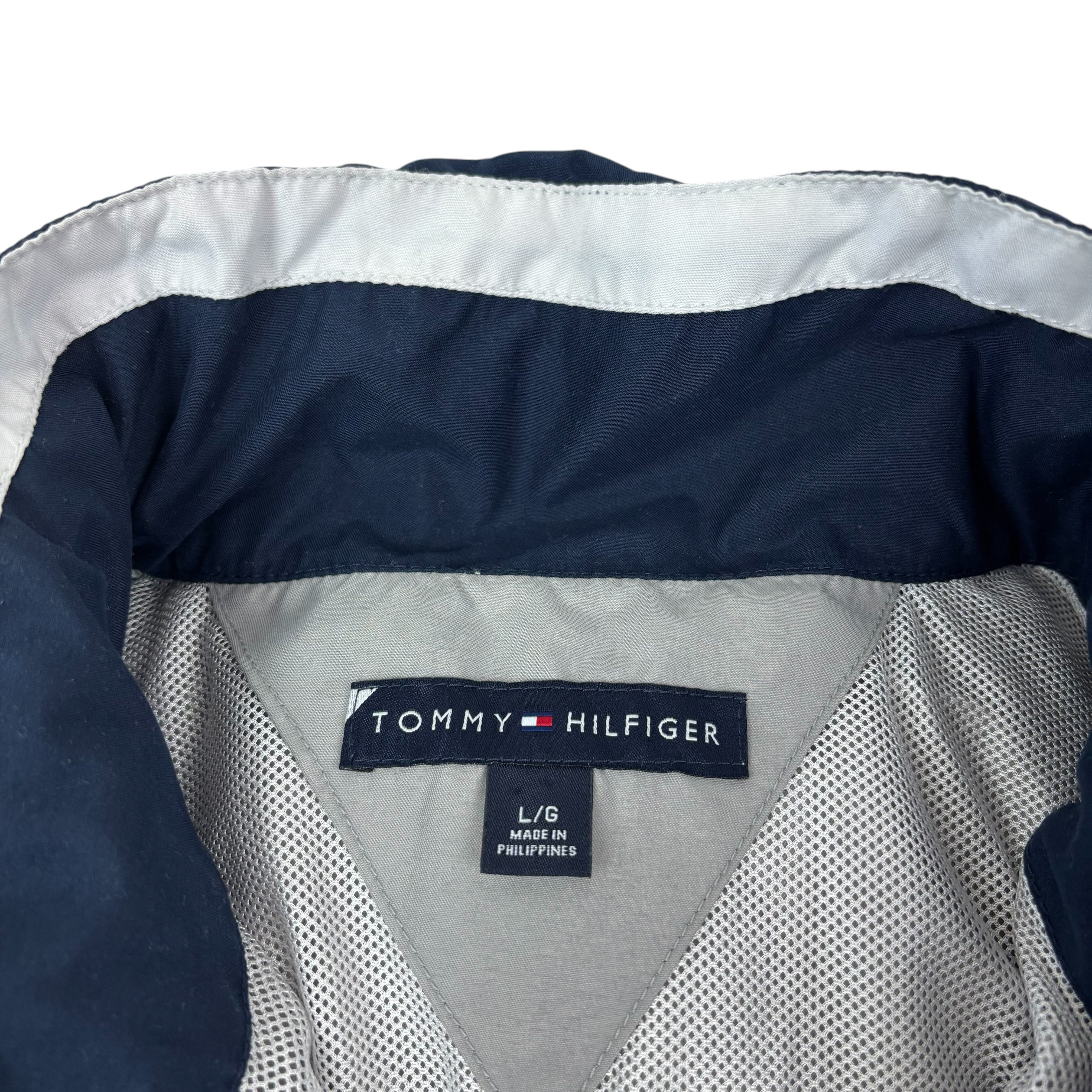 Tommy Hilfiger Grey Y2K Logo Windbreaker (L)
