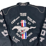 JHDesign Black Ford Mustang NASCAR Racing Jacket (L)