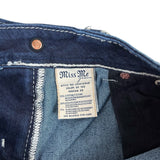 MissMe Y2K Distressed Boot-Cut Jeans (29”)
