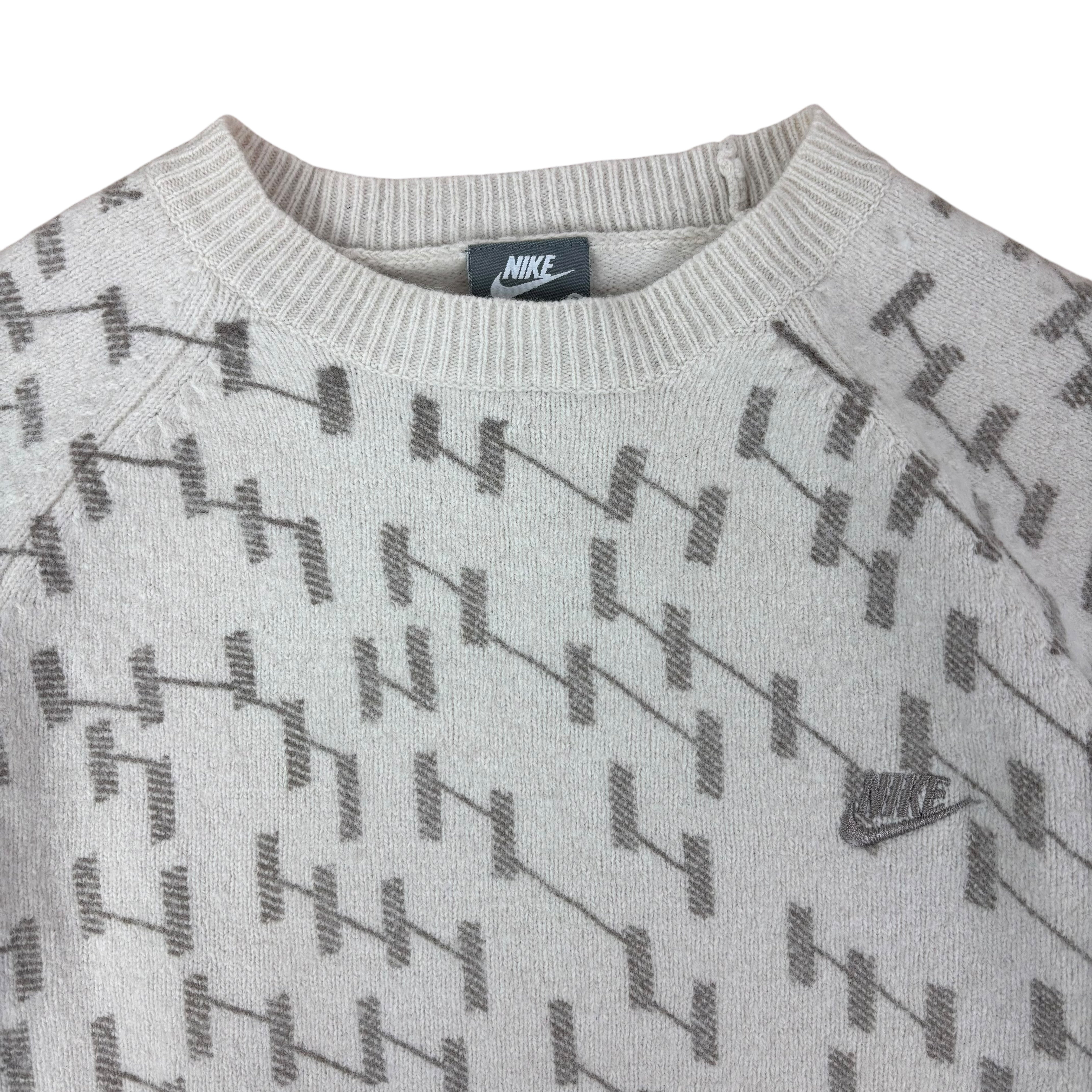 Nike Y2K Knitted Pattern Sweater (S)