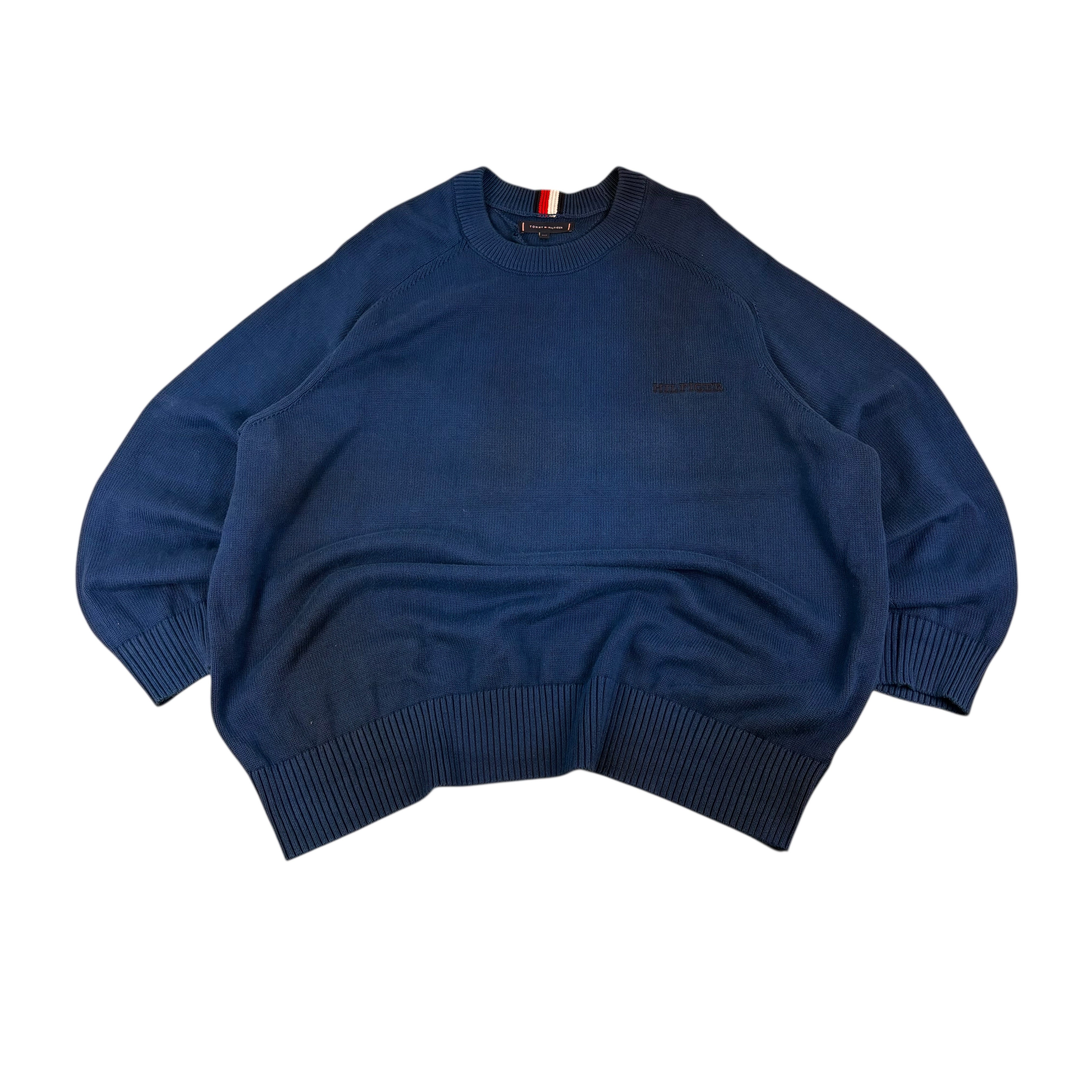 Tommy Hilfiger Navy Knitted Sweater (4XL)