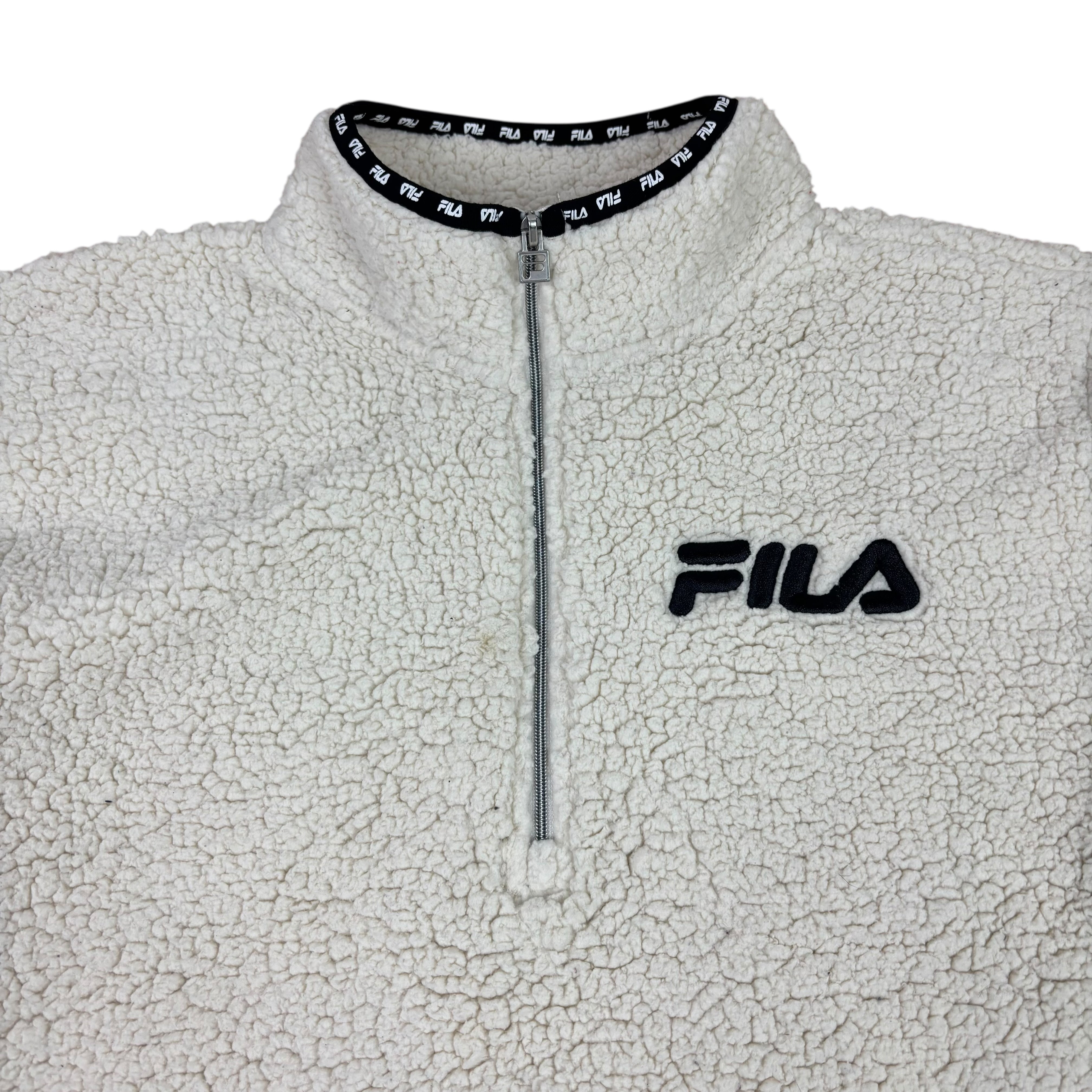 FILA Cream Q-Zip Cropped Fleece (Women’s L)