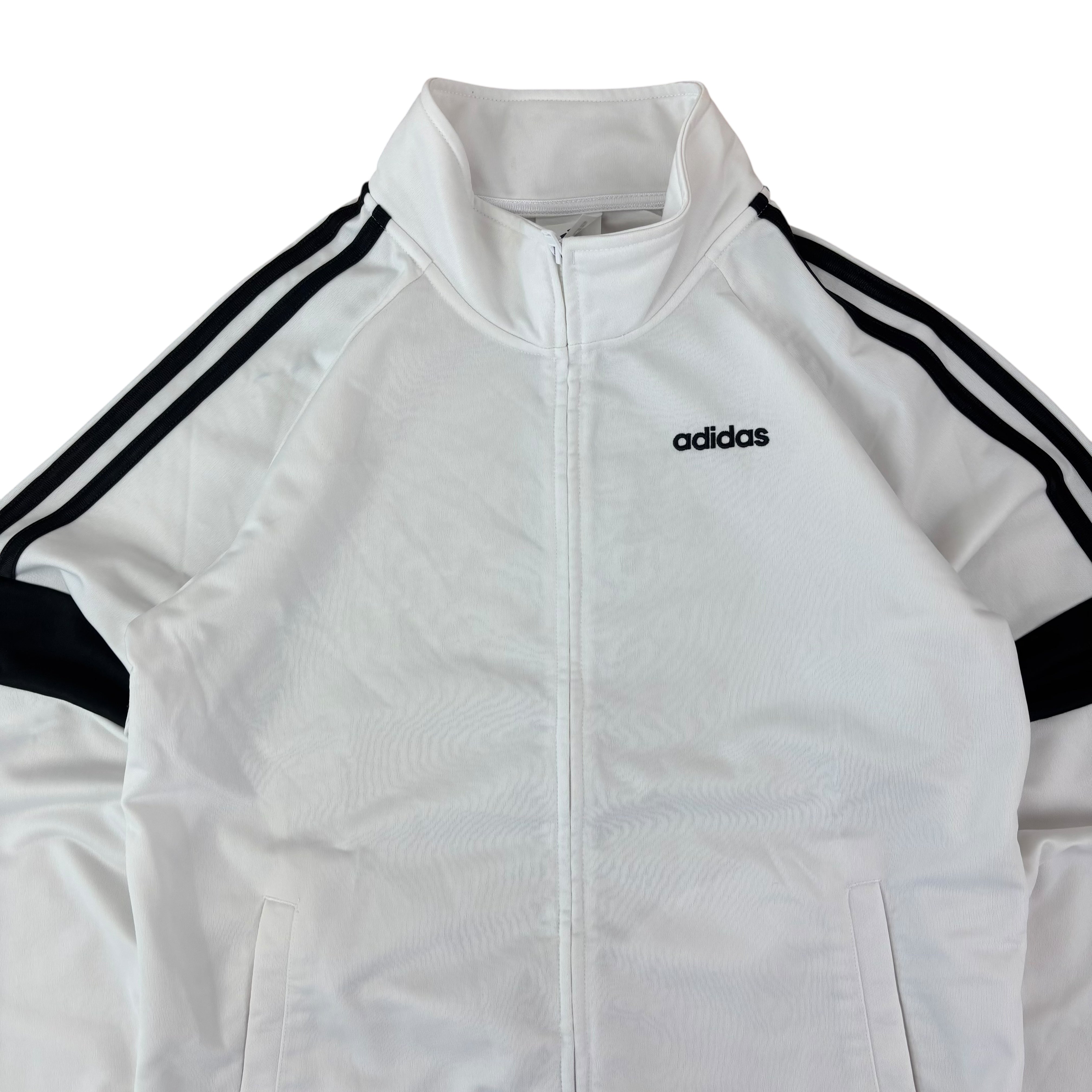 Adidas White Spell-Out Track Jacket (Women’s L)