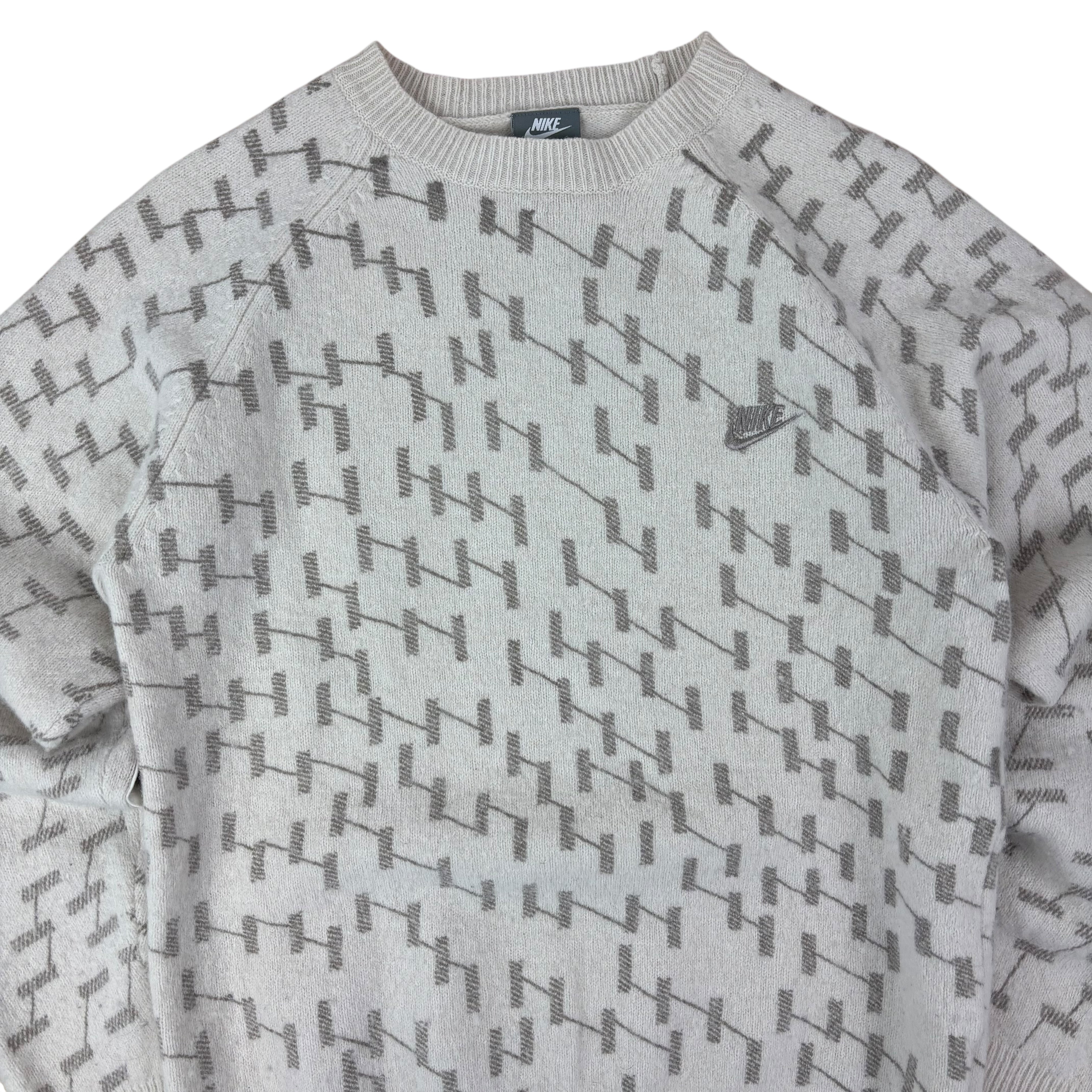 Nike Y2K Knitted Pattern Sweater (S)