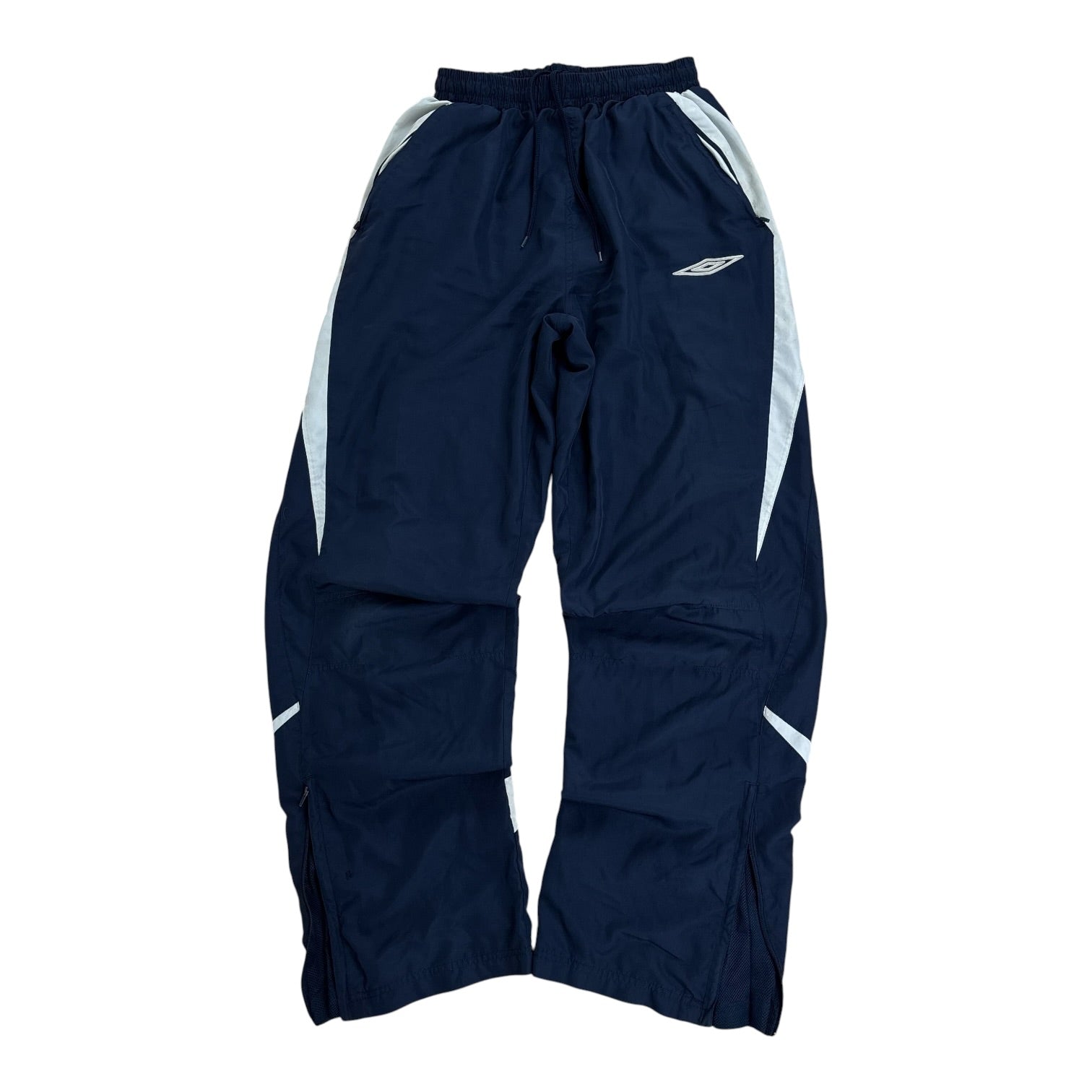 Umbro Y2K Navy Wide-Leg Baggy Trackies (M)