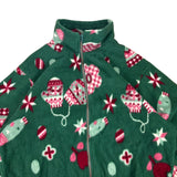 Vintage Green Winter Pattern Fleece (Women’s L)