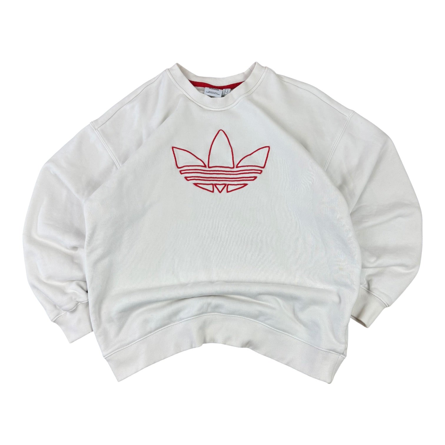 Adidas White Trefoil Sweater (Women’s S)