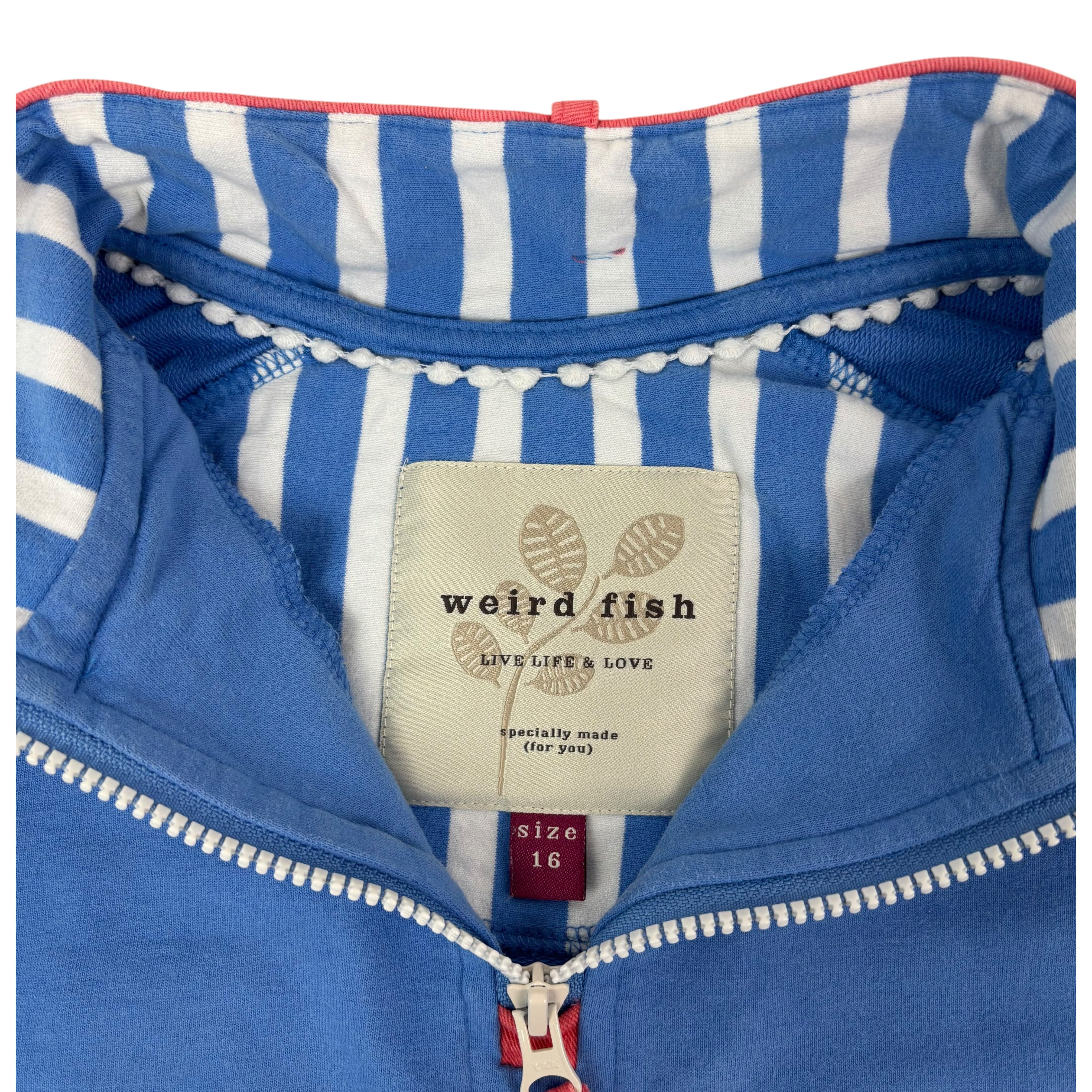 Weird Fish Blue Nautical Track Jacket (Women’s XL)