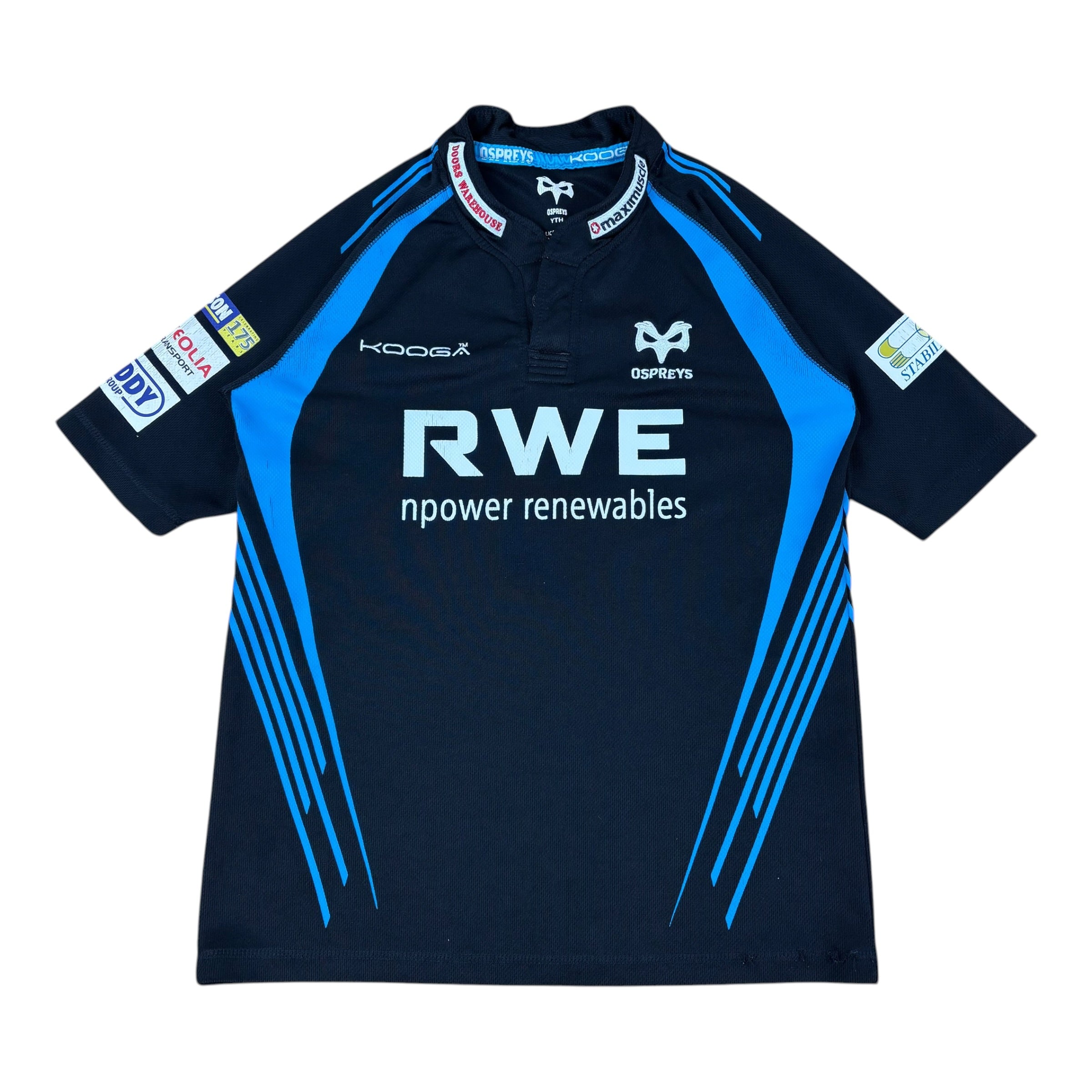 KooGa Neath-Swansea Ospreys Rugby 2011/12 Home Jersey (XS)