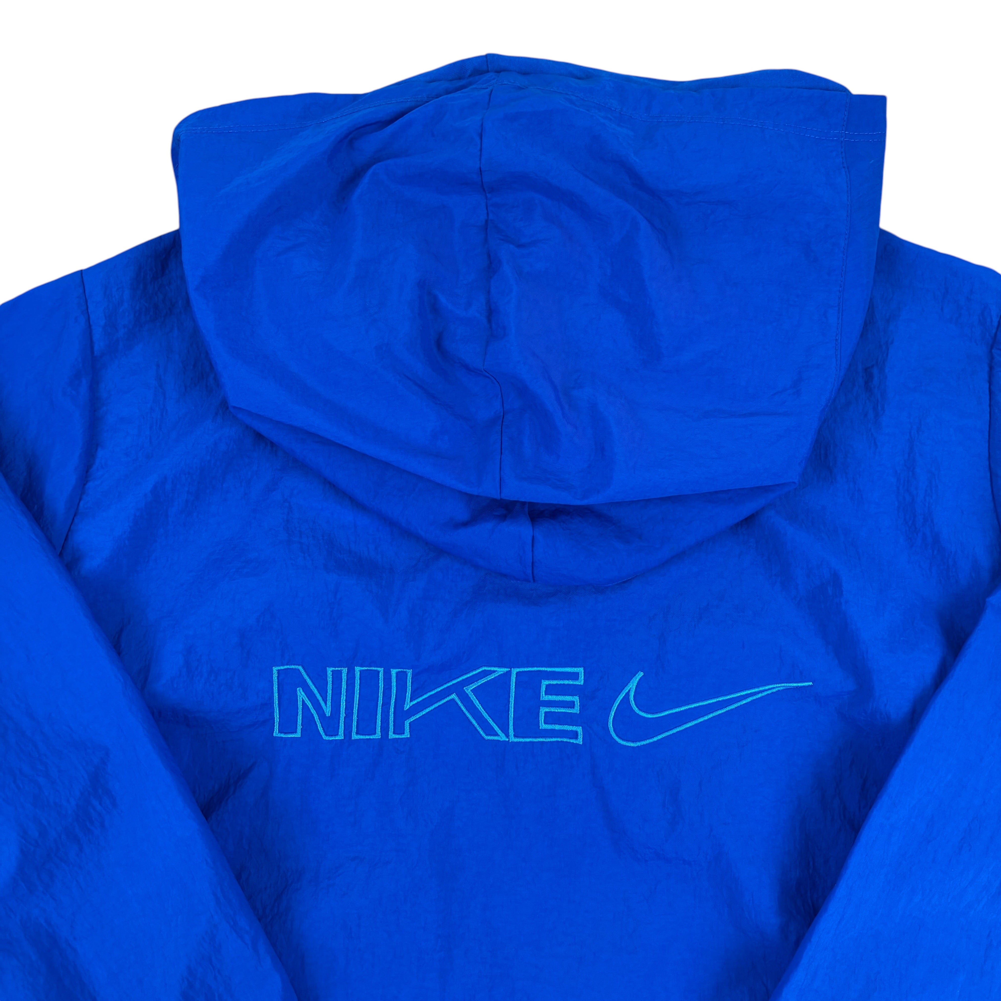 Nike Blue Q-Zip Spell-Out Windbreaker (12-14yrs)