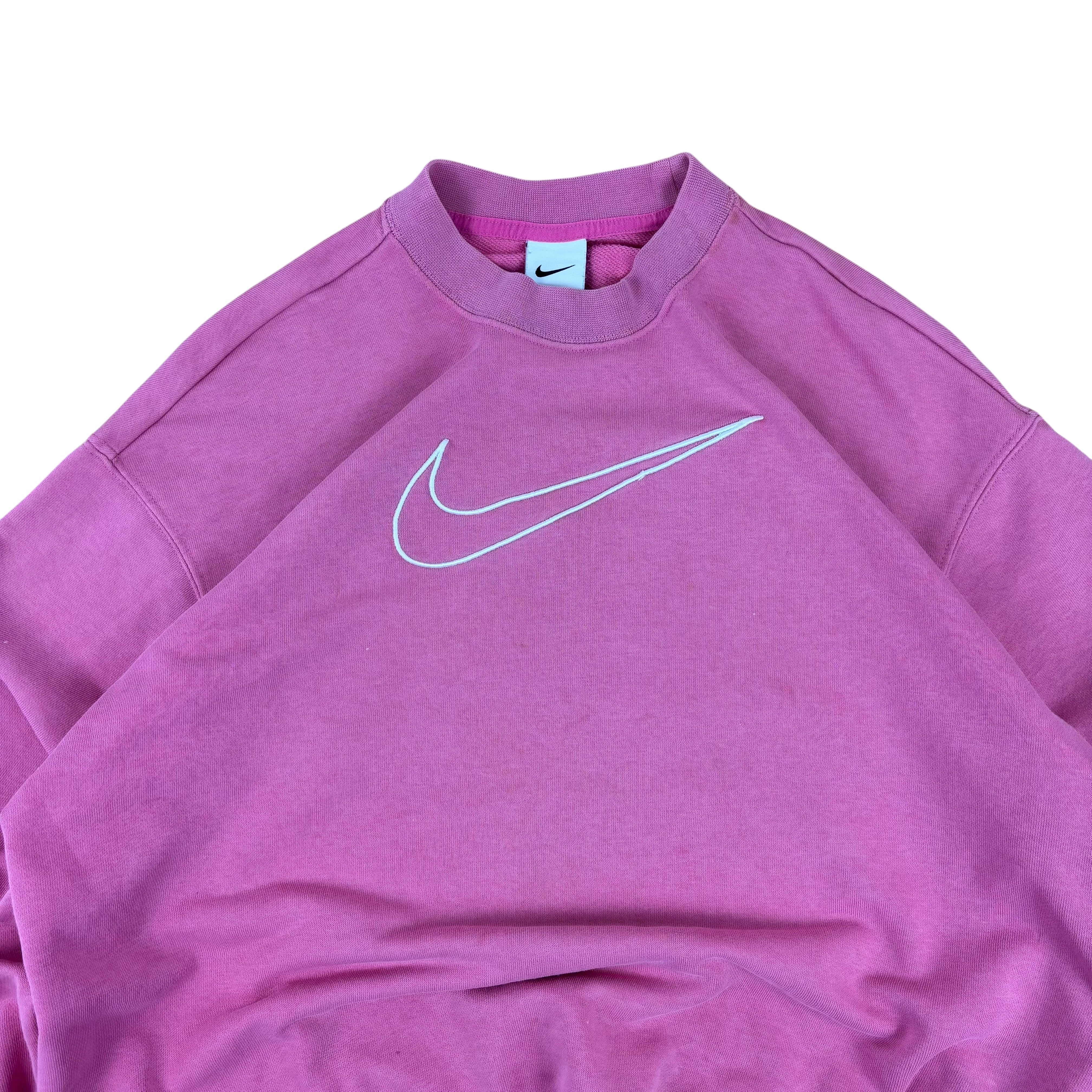 Nike Pink Oversized Swoosh Sweater (Women’s S)