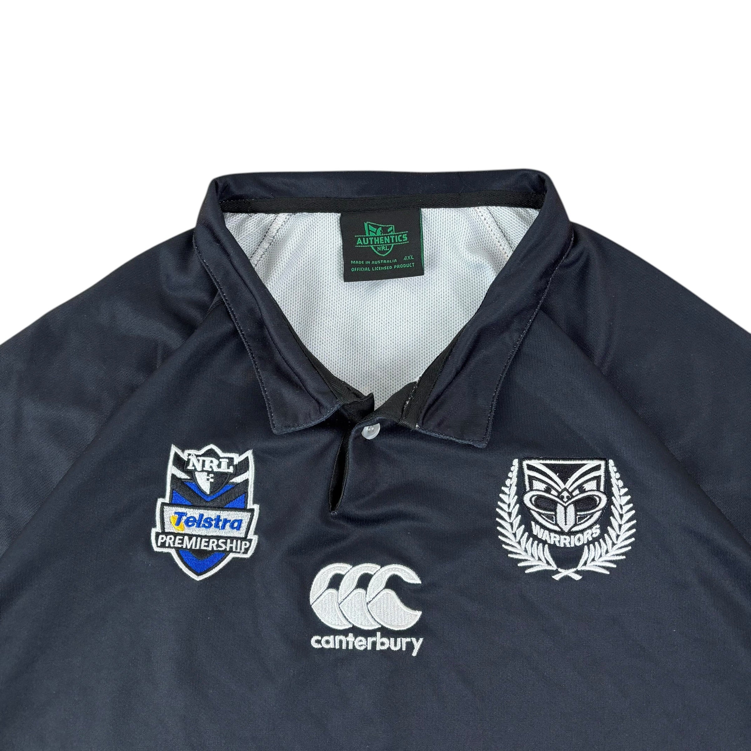 Canterbury Authentics New Zealand Warriors Rugby 2011 Black Fern Jersey (4XL)