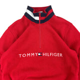 Tommy Hilfiger Red Spell-Out Q-Zip Fleece (Women’s M)