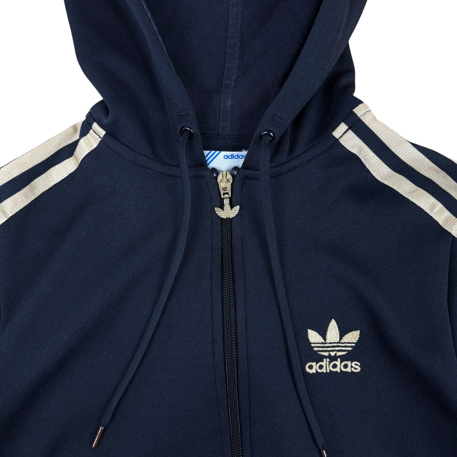 Adidas Y2K Gold Logo Hoodie (Women’s S)