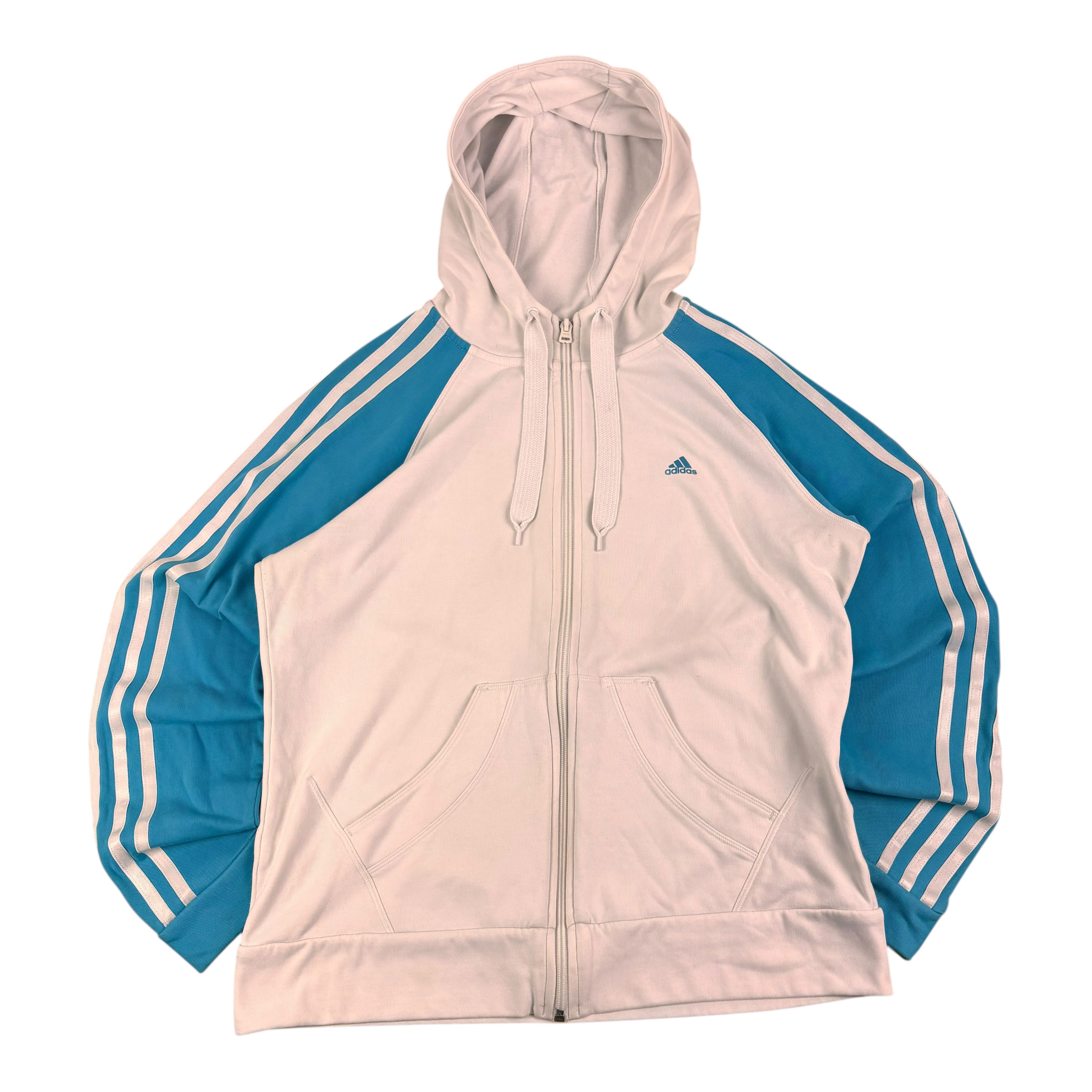 Adidas Blue & White Y2K Hoodie (Women’s S)