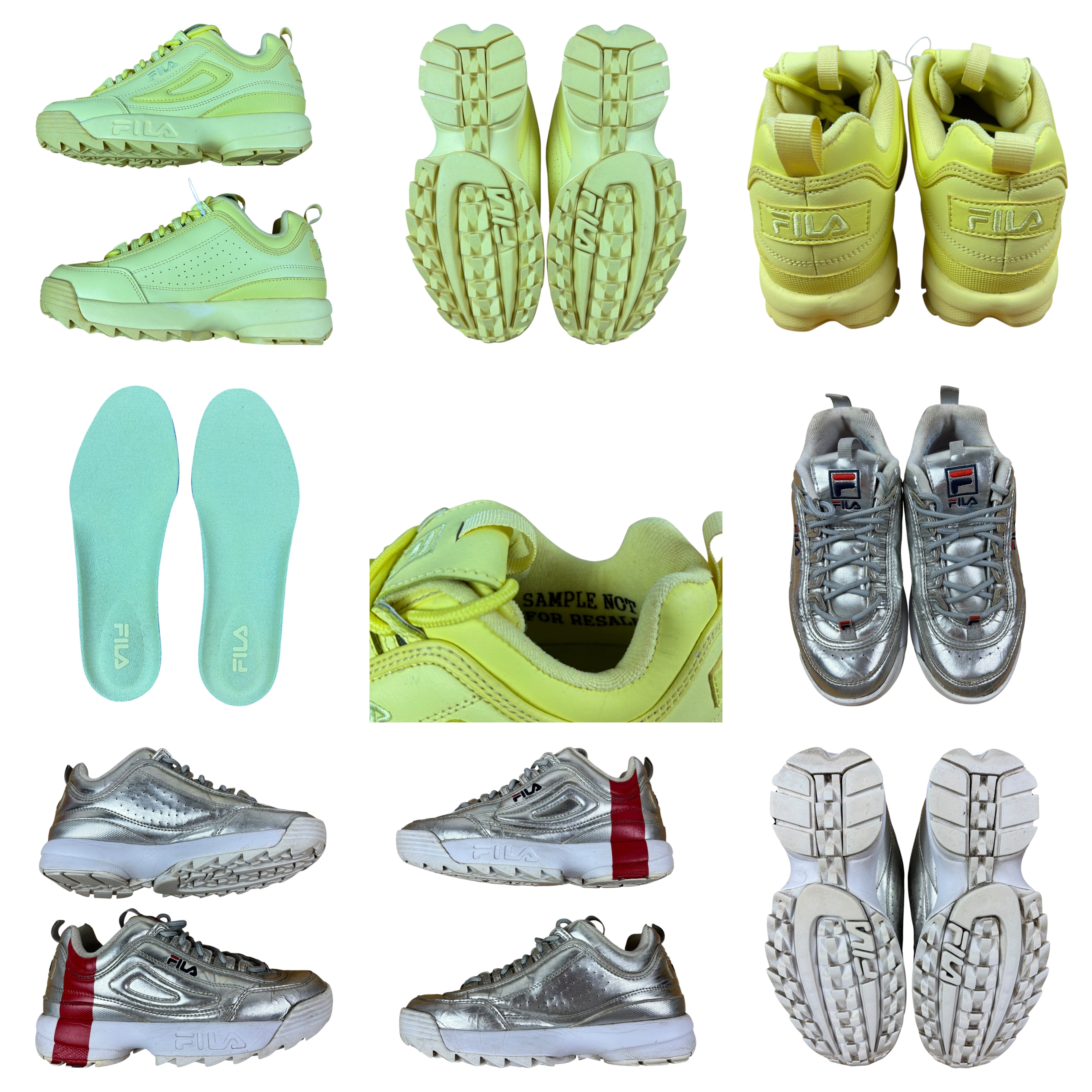 FILA Disruptor Sample Pair Lot of 6 (UK3.5-5)