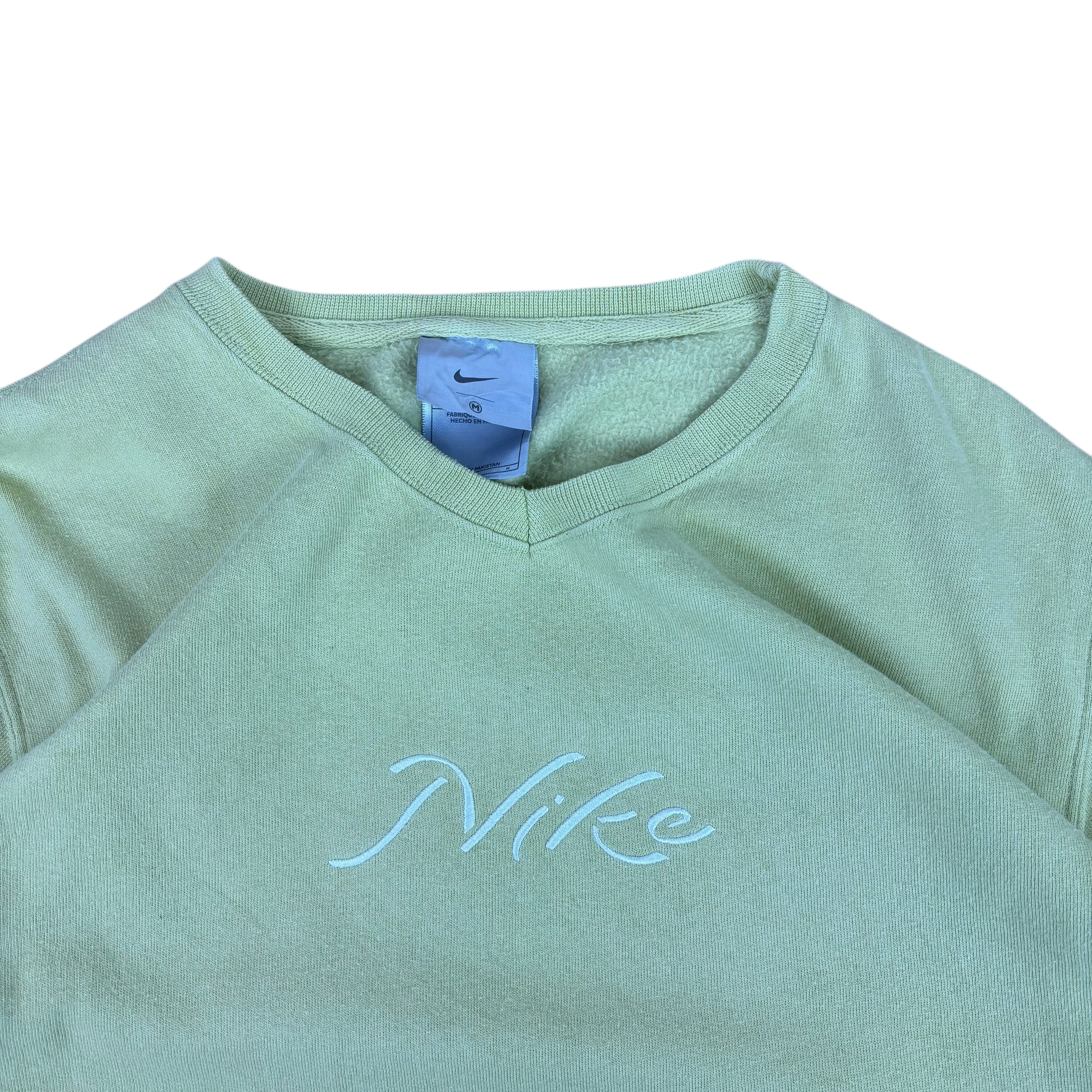 Nike Y2K Lime Green Spell-Out Sweater (Women’s M)