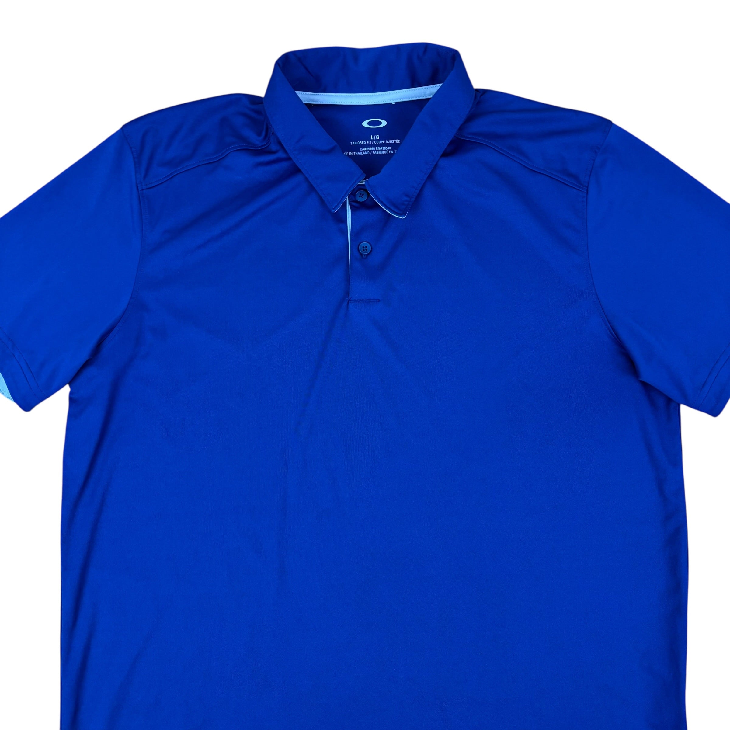 Oakley Y2K Blue Golf Polo Shirt (L)