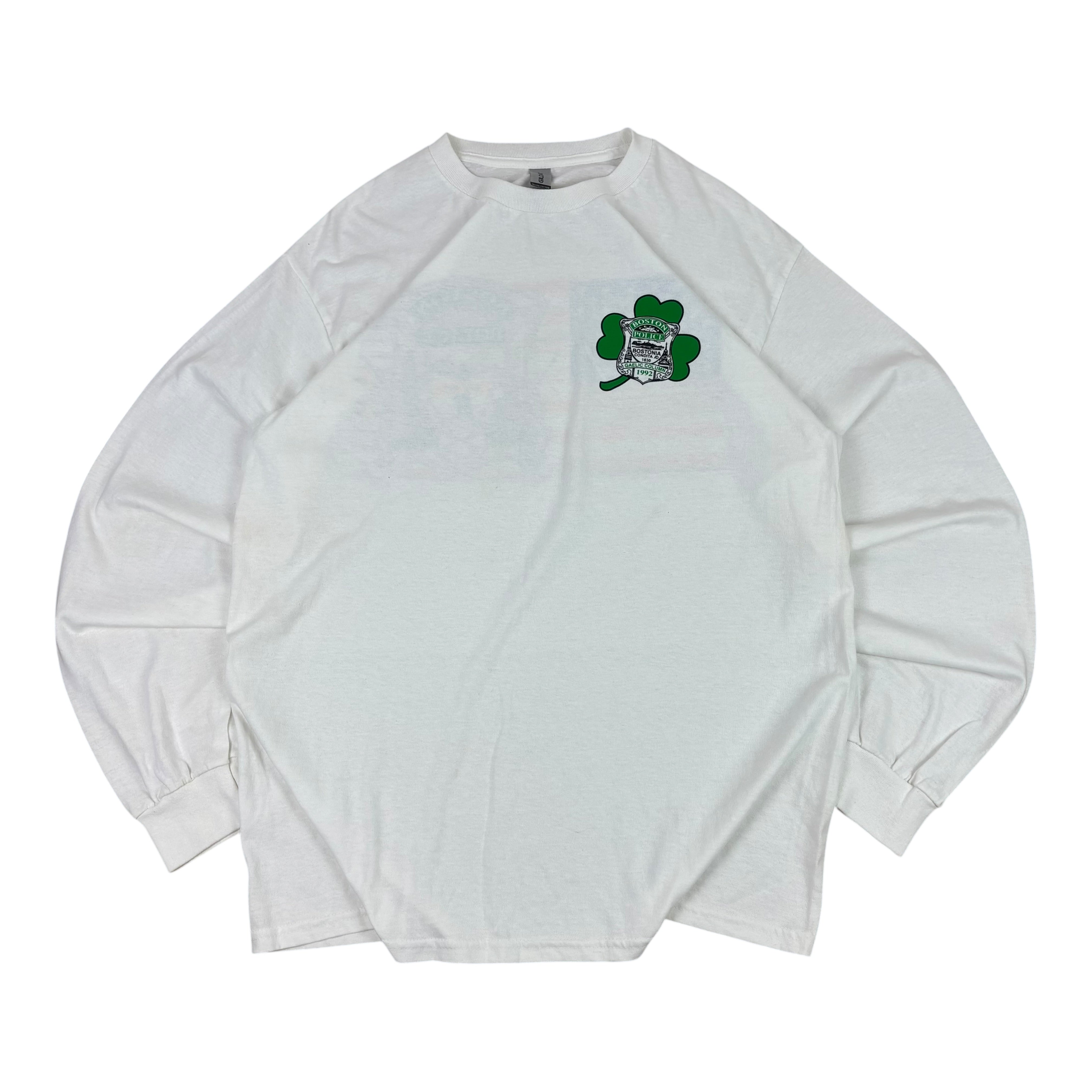 Boston Police Gaelic Column of Pipes & Drums LS Tee (L)
