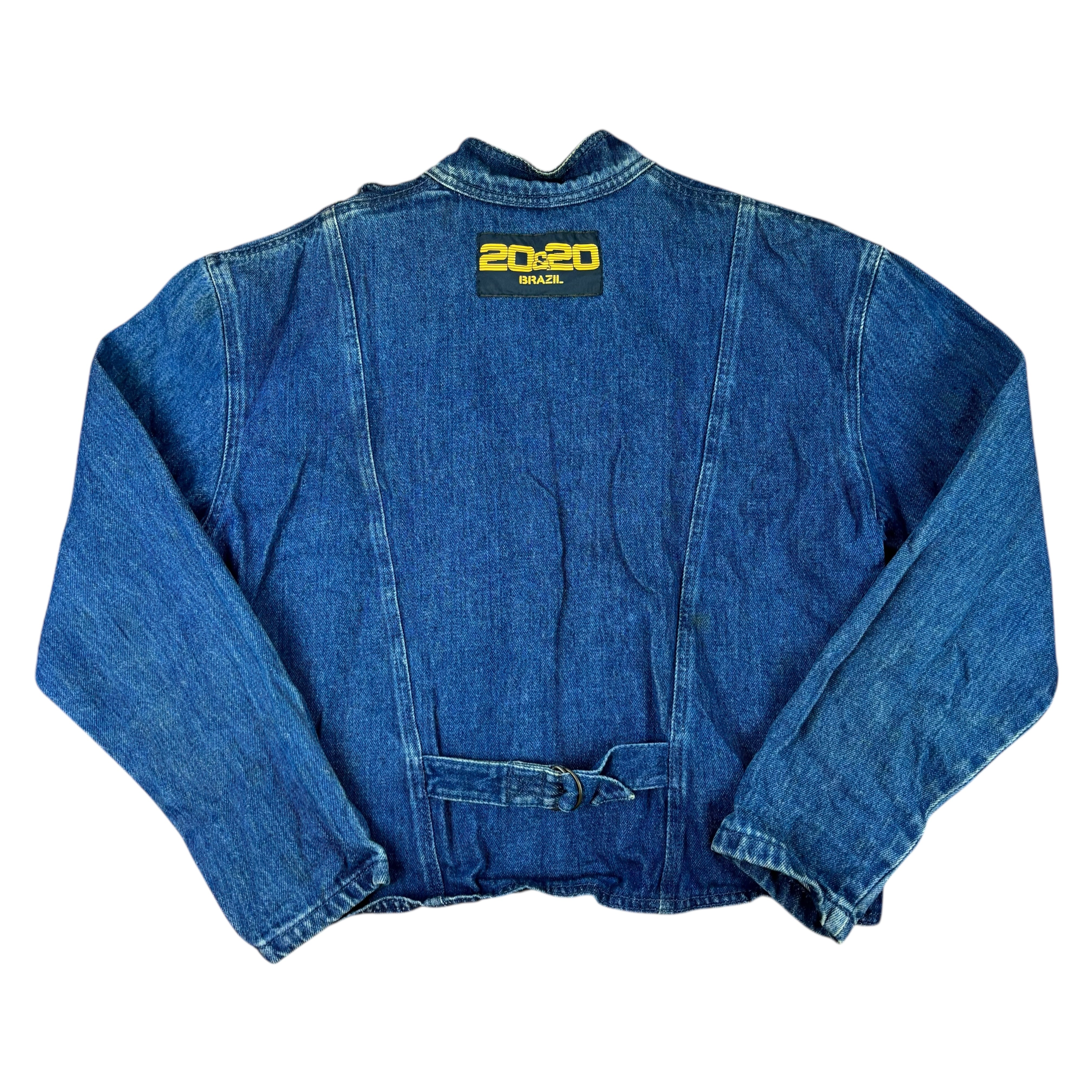 20&20 90s Asymmetrical Zip Denim Jacket (Women’s M)