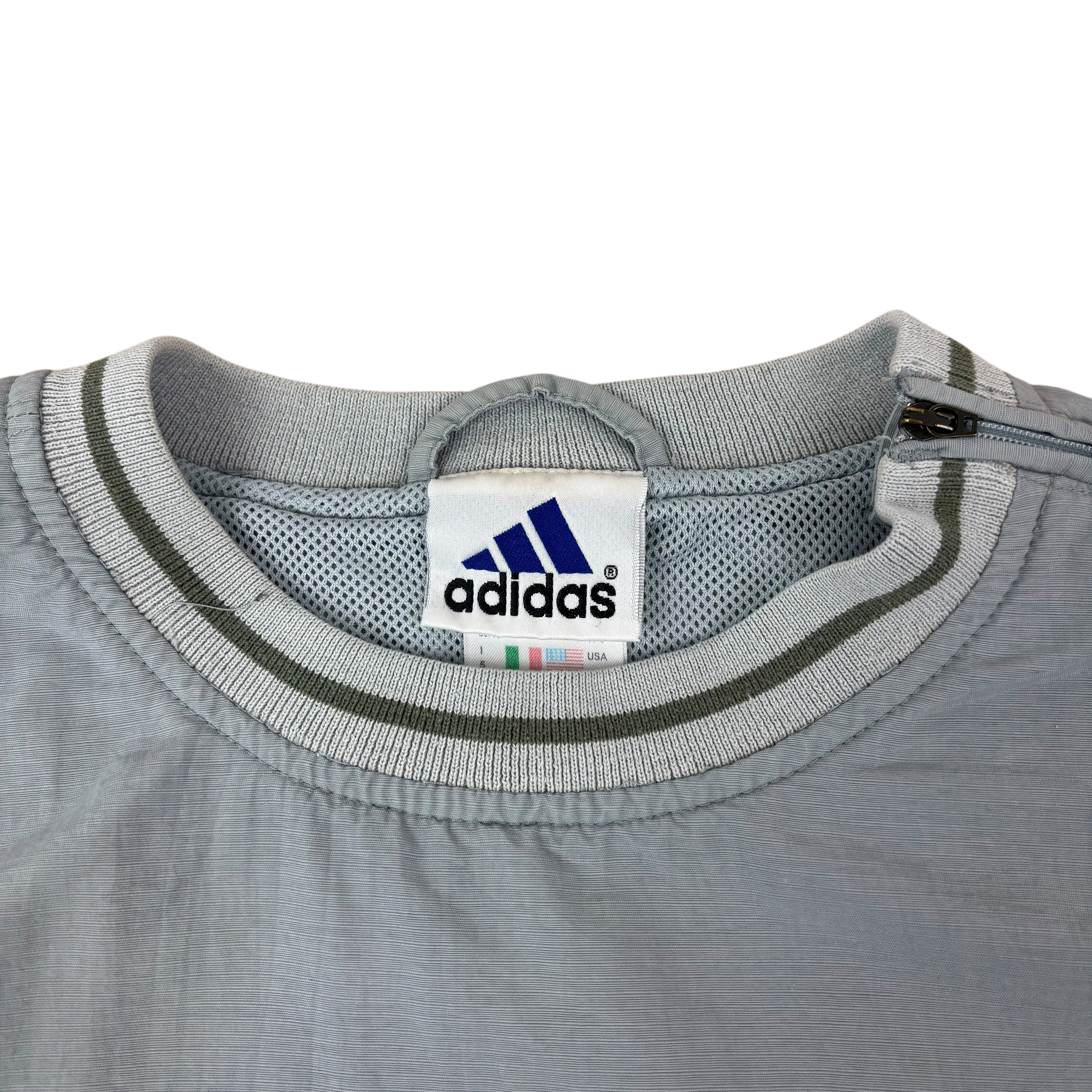 Adidas Y2K Grey Pull-Over Windbreaker (L)