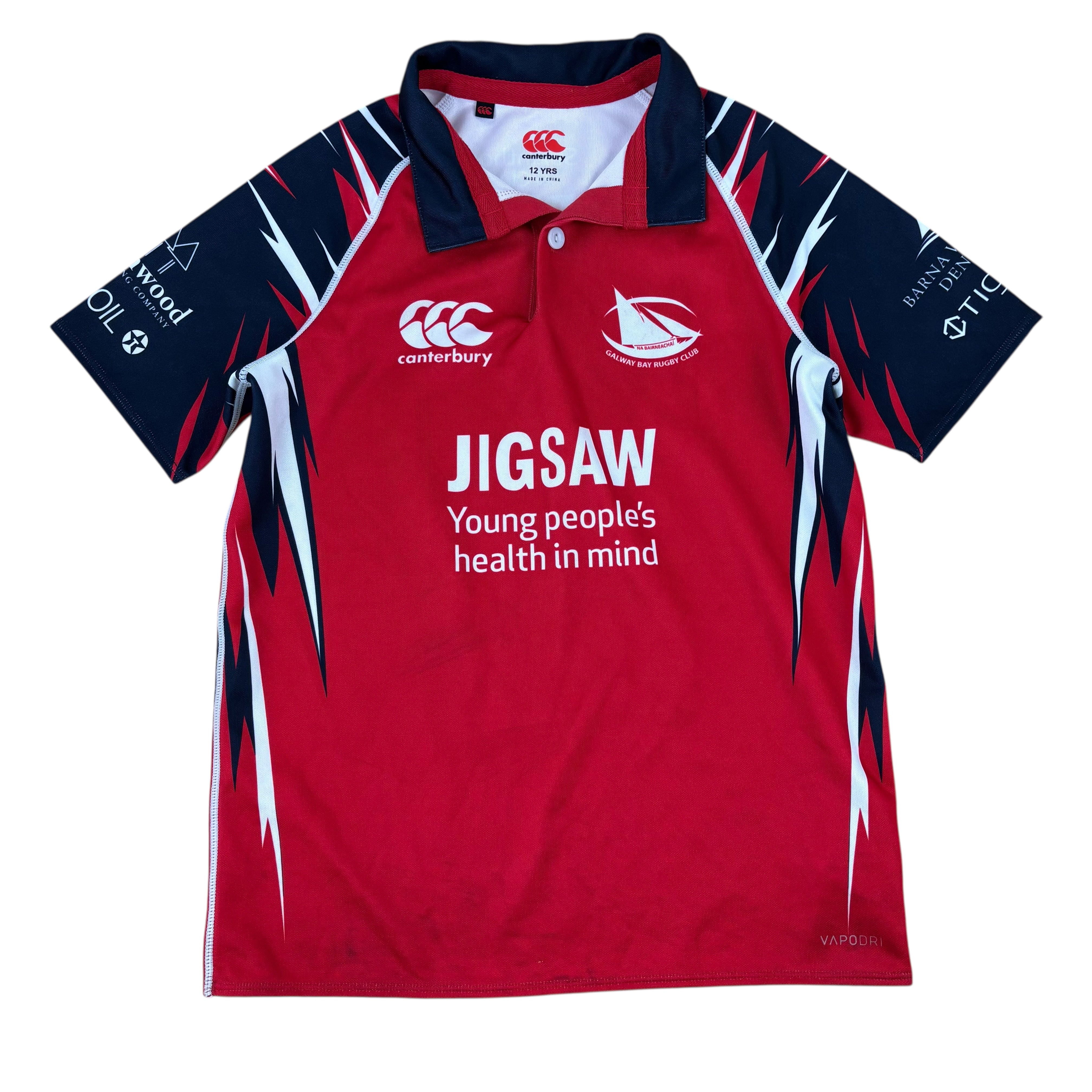 Canterbury Galway Bay Rugby Club 2022/23 Home Jersey (12yrs)