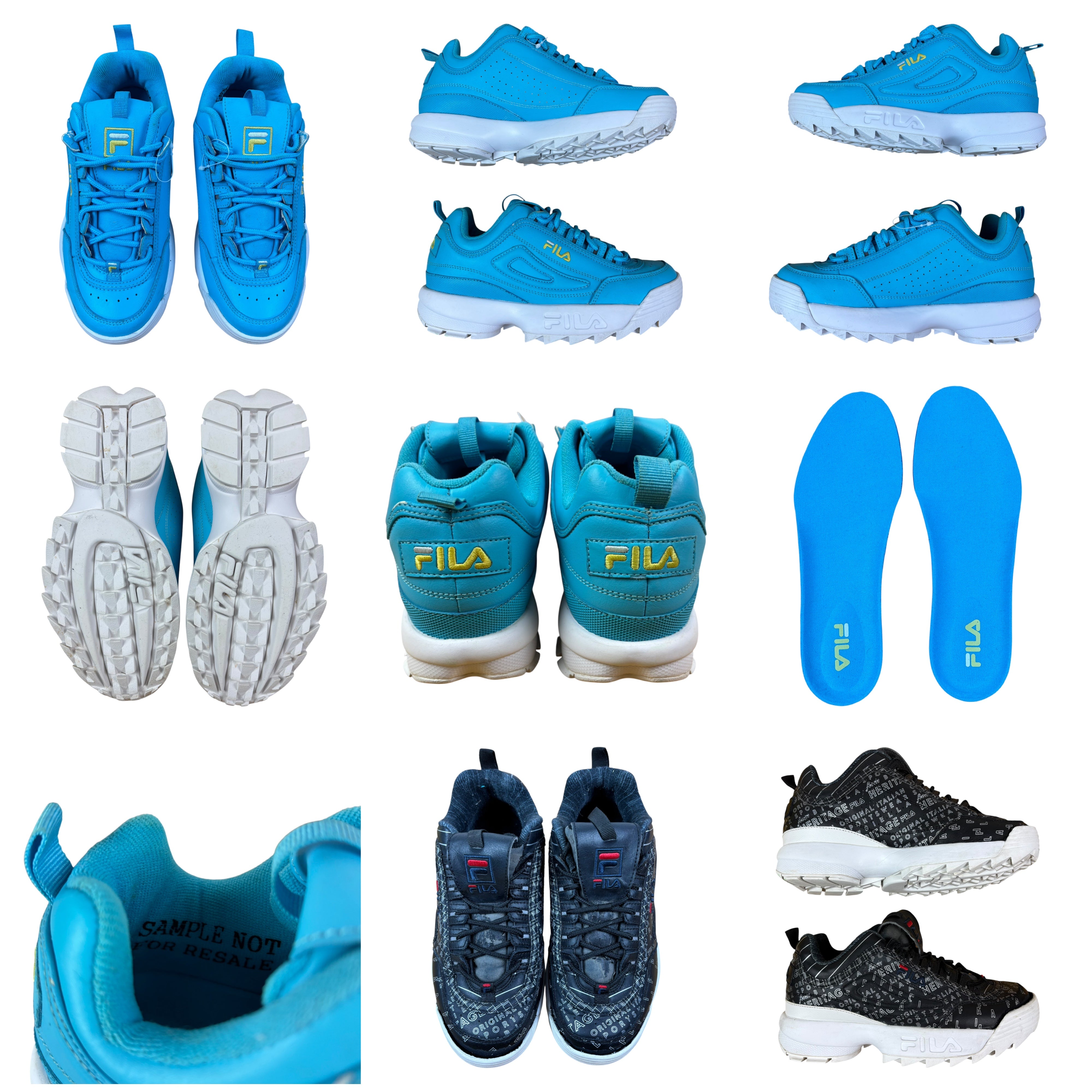 FILA Disruptor Sample Pair Lot of 6 (UK3.5-5)