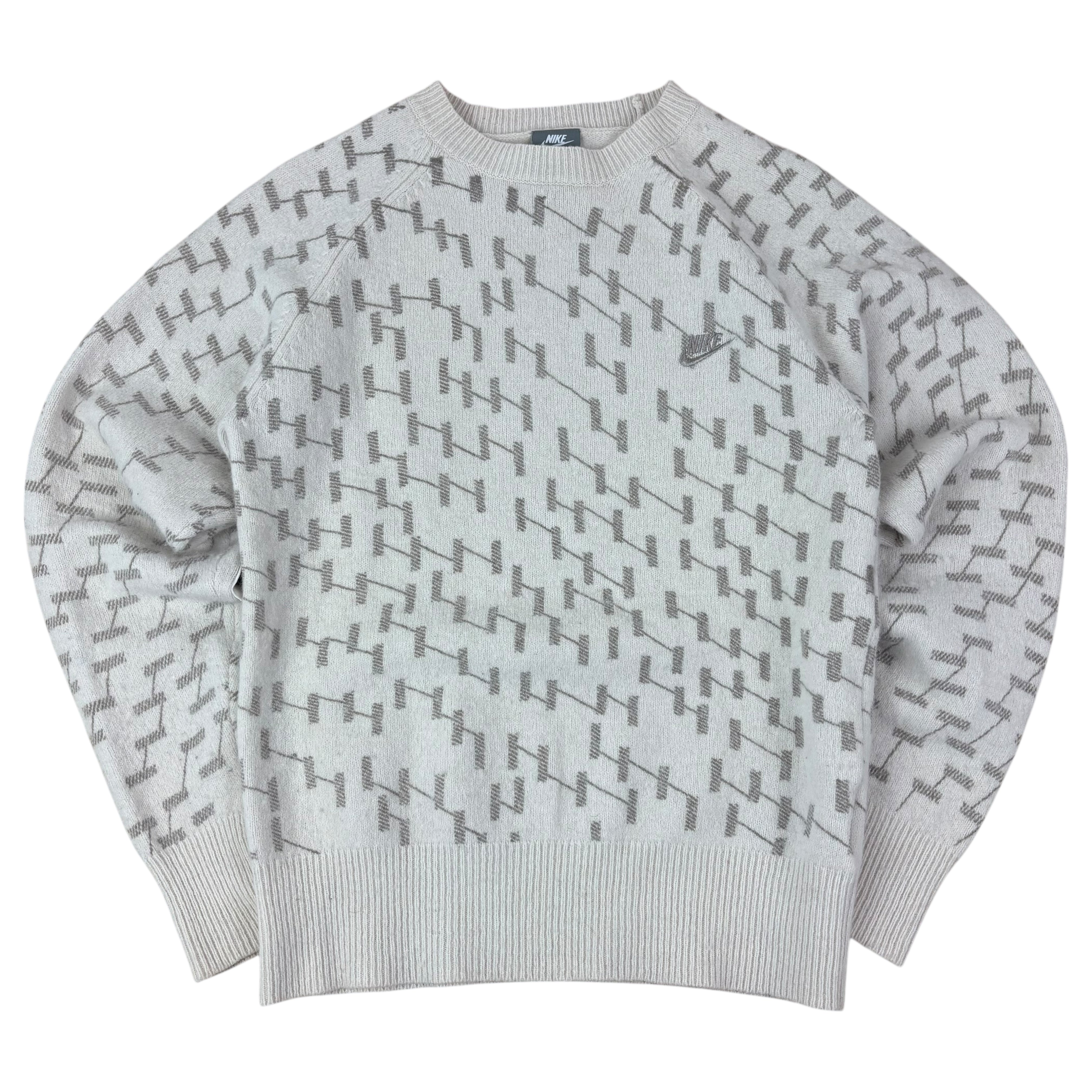 Nike Y2K Knitted Pattern Sweater (S)