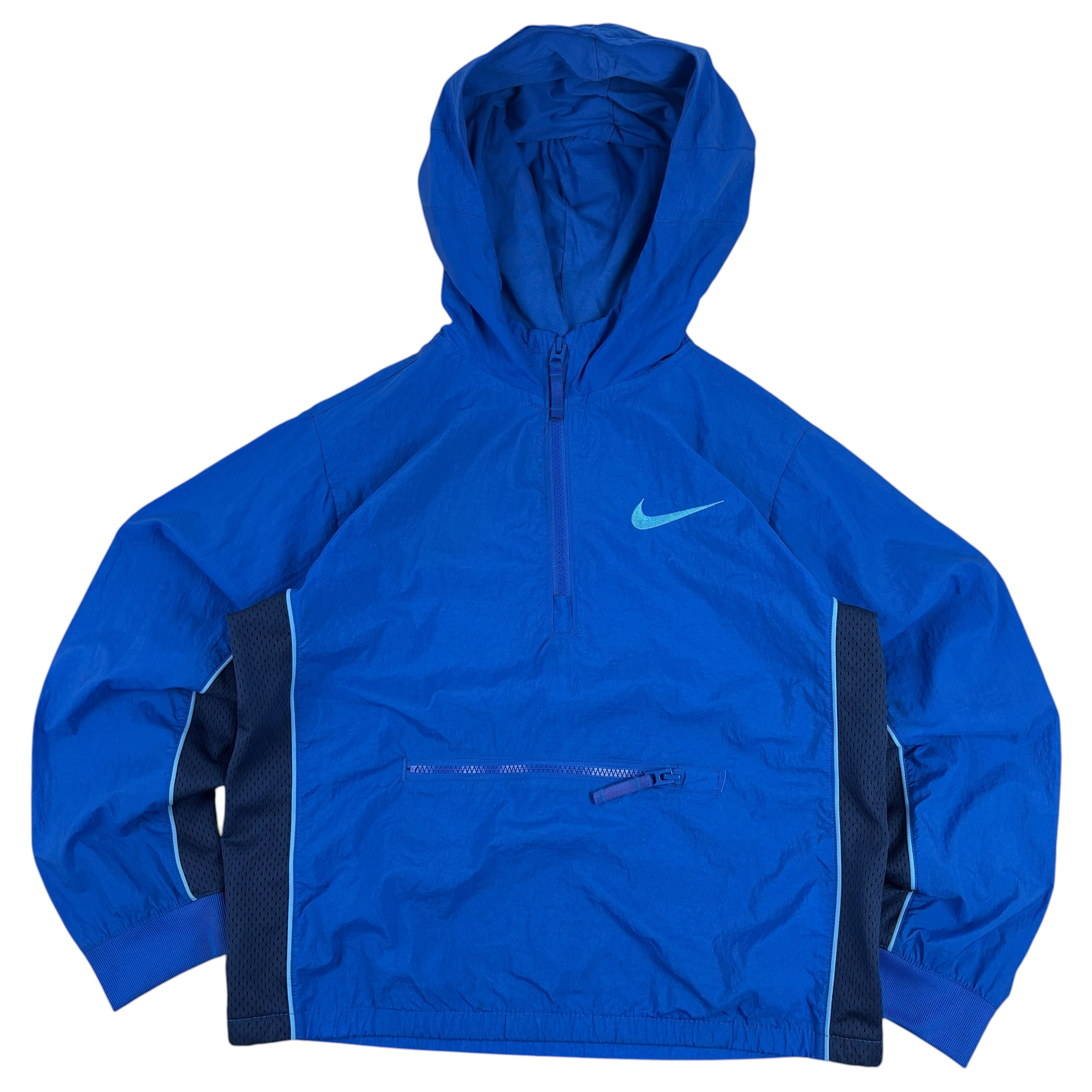 Nike Blue Q-Zip Spell-Out Windbreaker (12-14yrs)