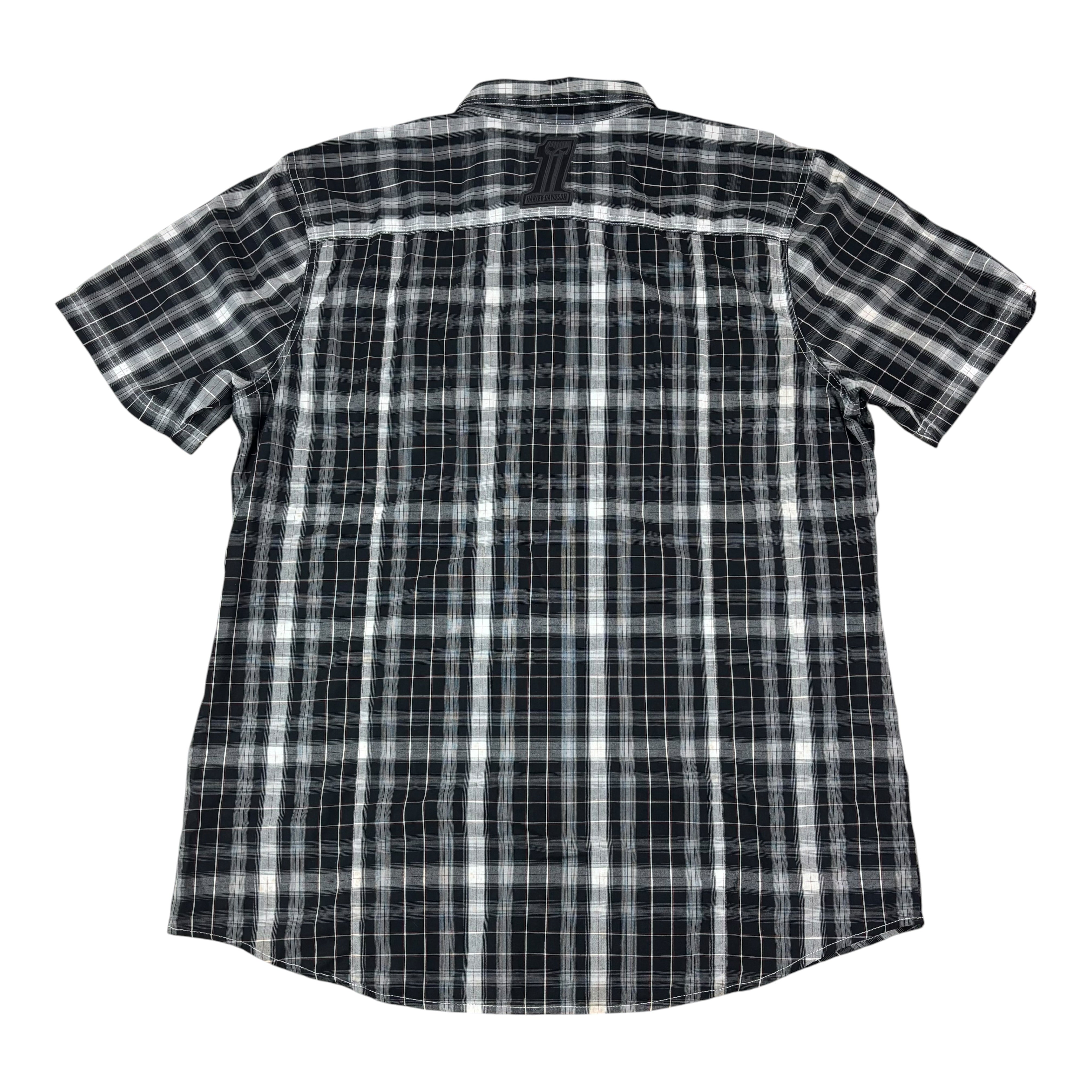 Harley Davidson Y2K Plaid Biker Shirt (XXL)