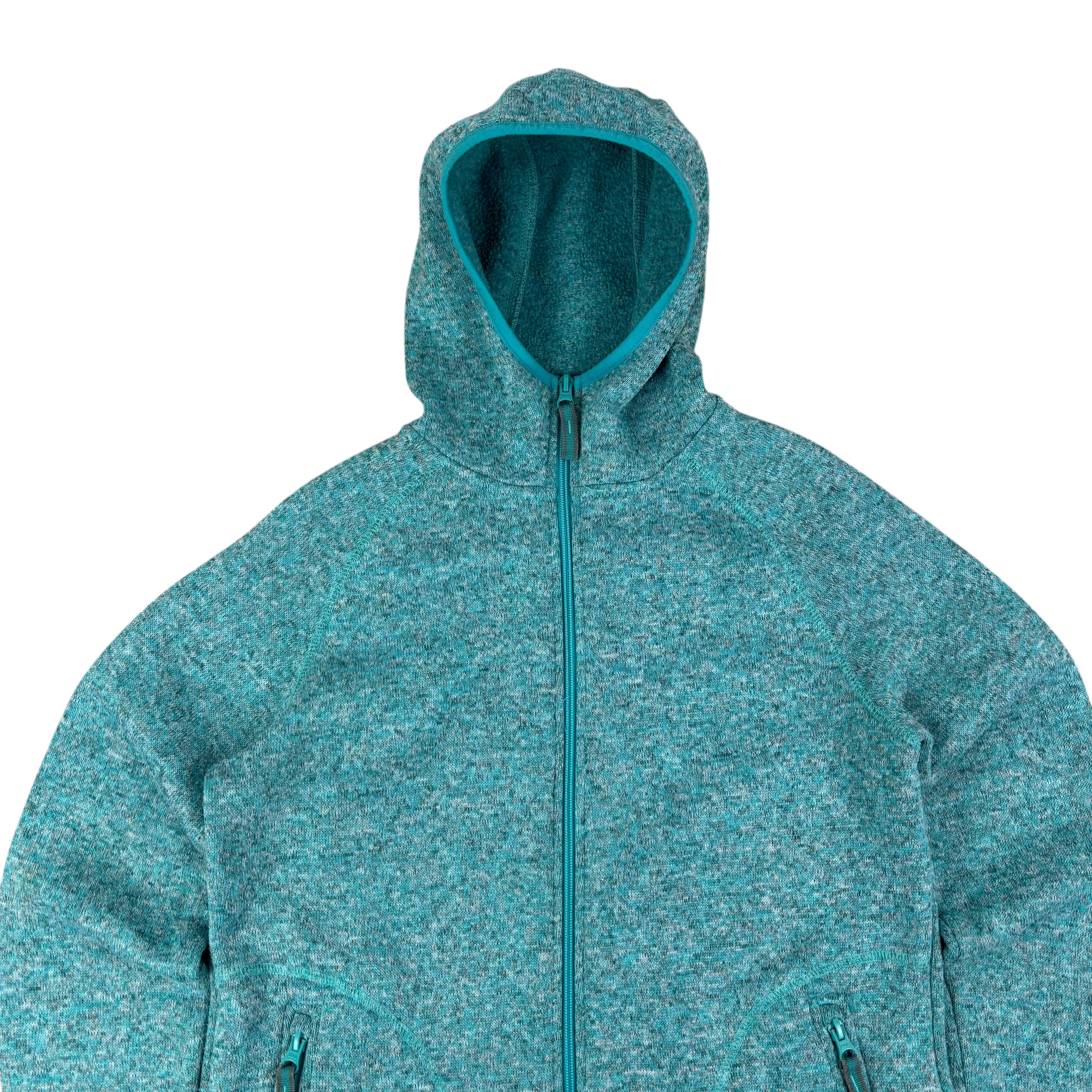 Mountain Warehouse Turquoise Knit Fleece Hoodie (Women’s L)