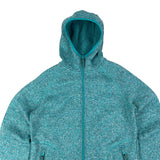 Mountain Warehouse Turquoise Knit Fleece Hoodie (Women’s L)