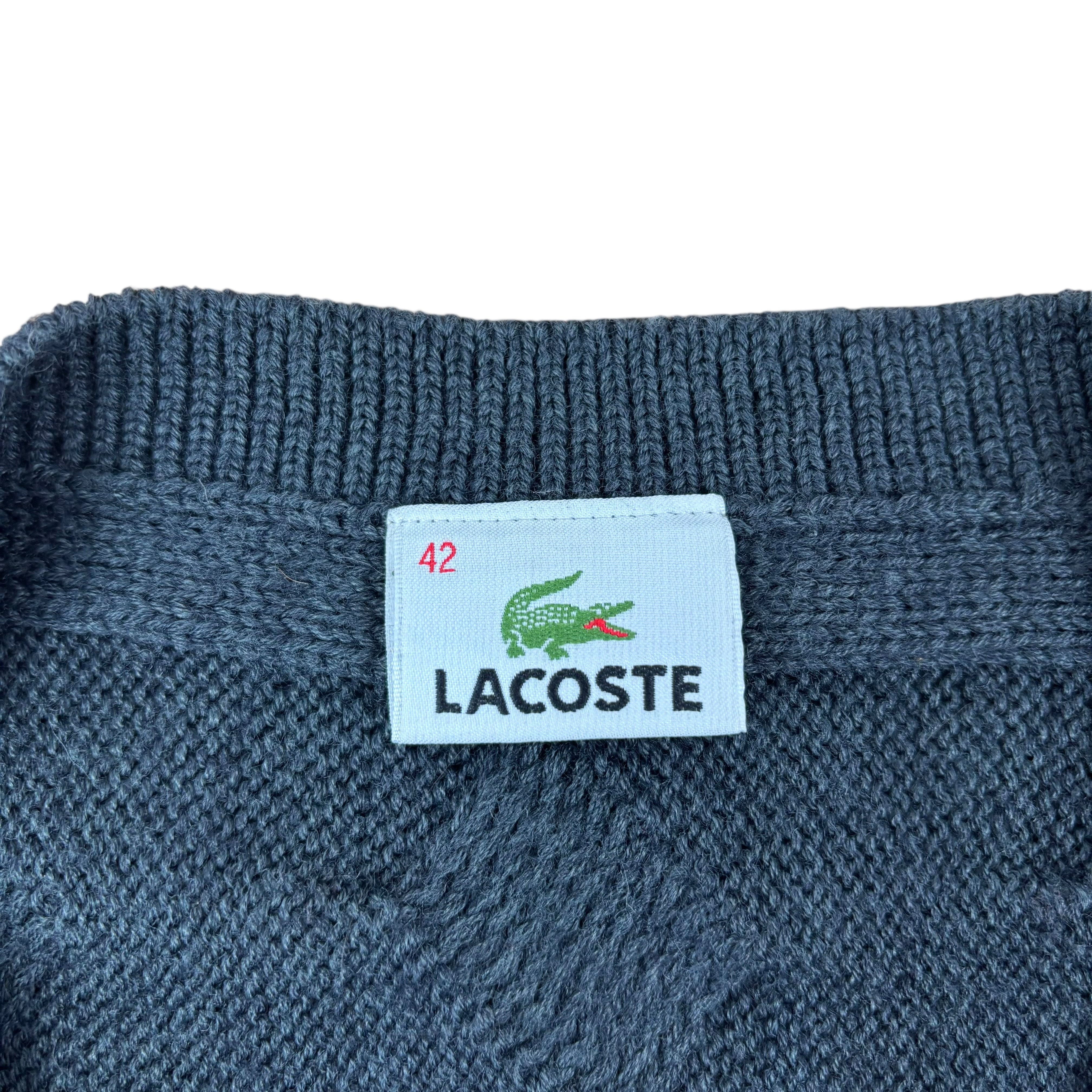 Lacoste Vintage Grey Knitted Sweater Vest (Women’s S)