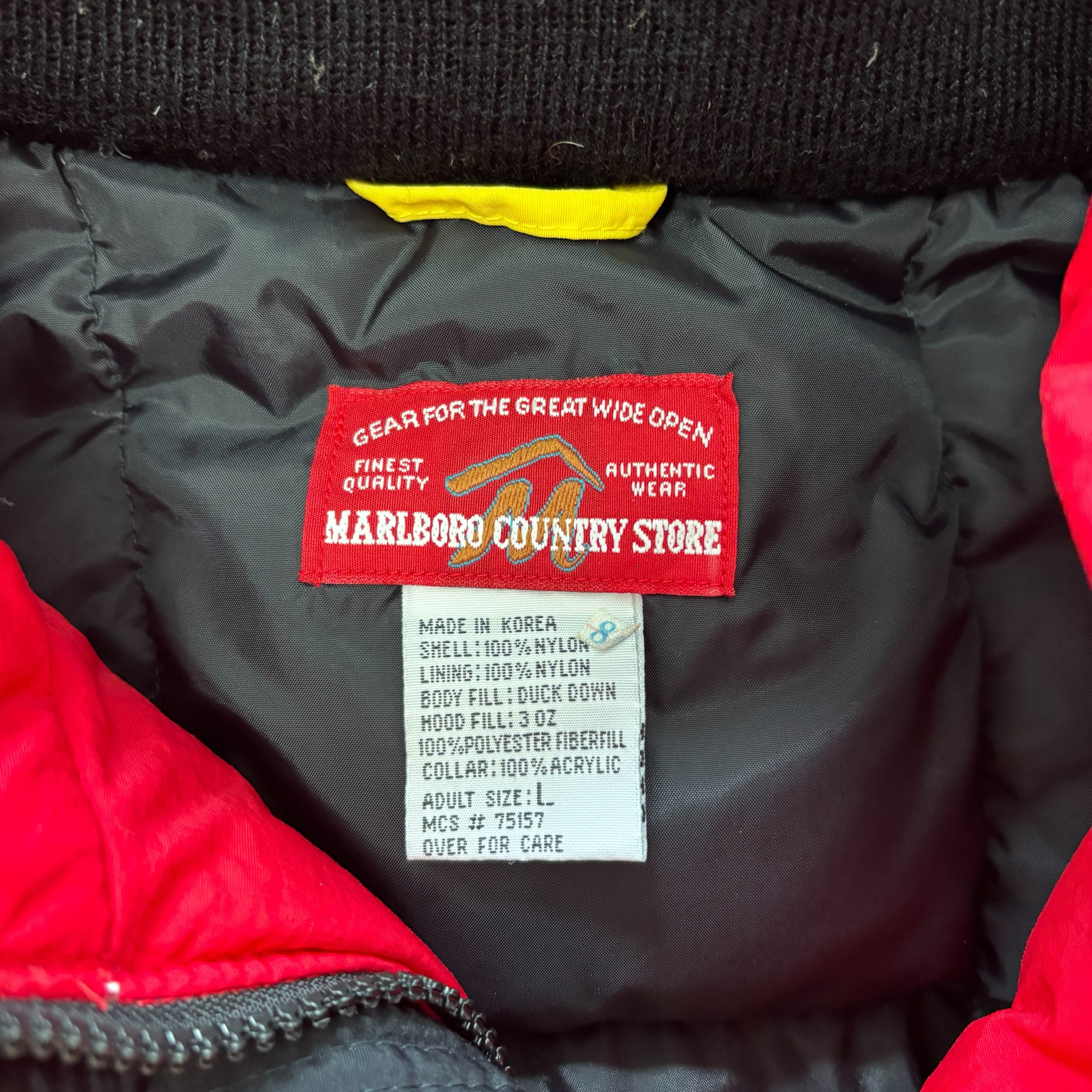 Marlboro Country Store Vintage Down Puffer Jacket (L)
