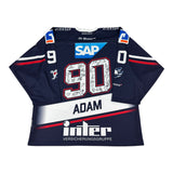 Owayo Adler Mannheim German Ice Hockey 2018/19 No.90 Adam Alternate Charity Jersey (XL)