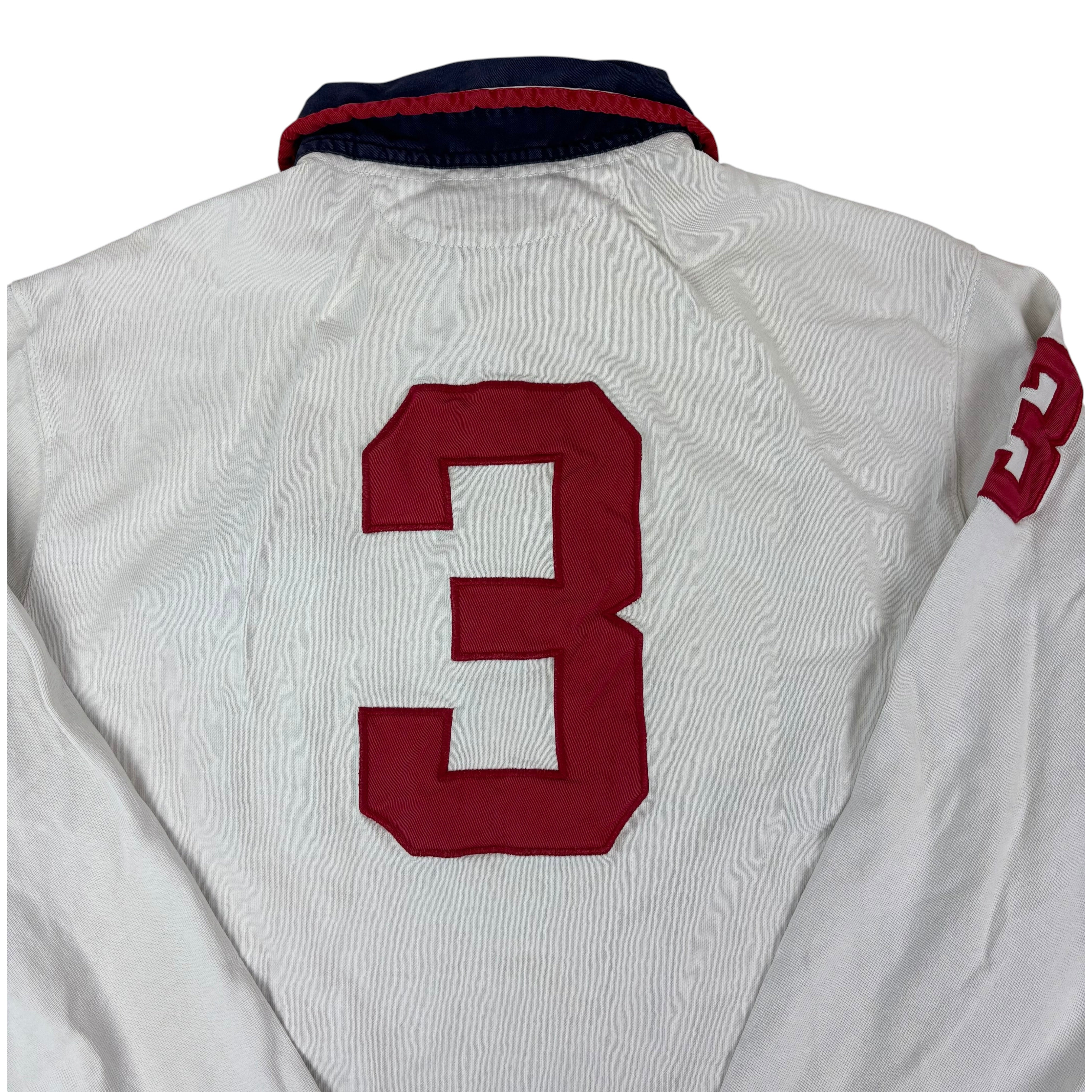 Polo Ralph Lauren 90s White Big Pony LS Polo Shirt (L)