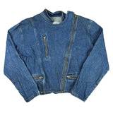 20&20 90s Asymmetrical Zip Denim Jacket (Women’s M)